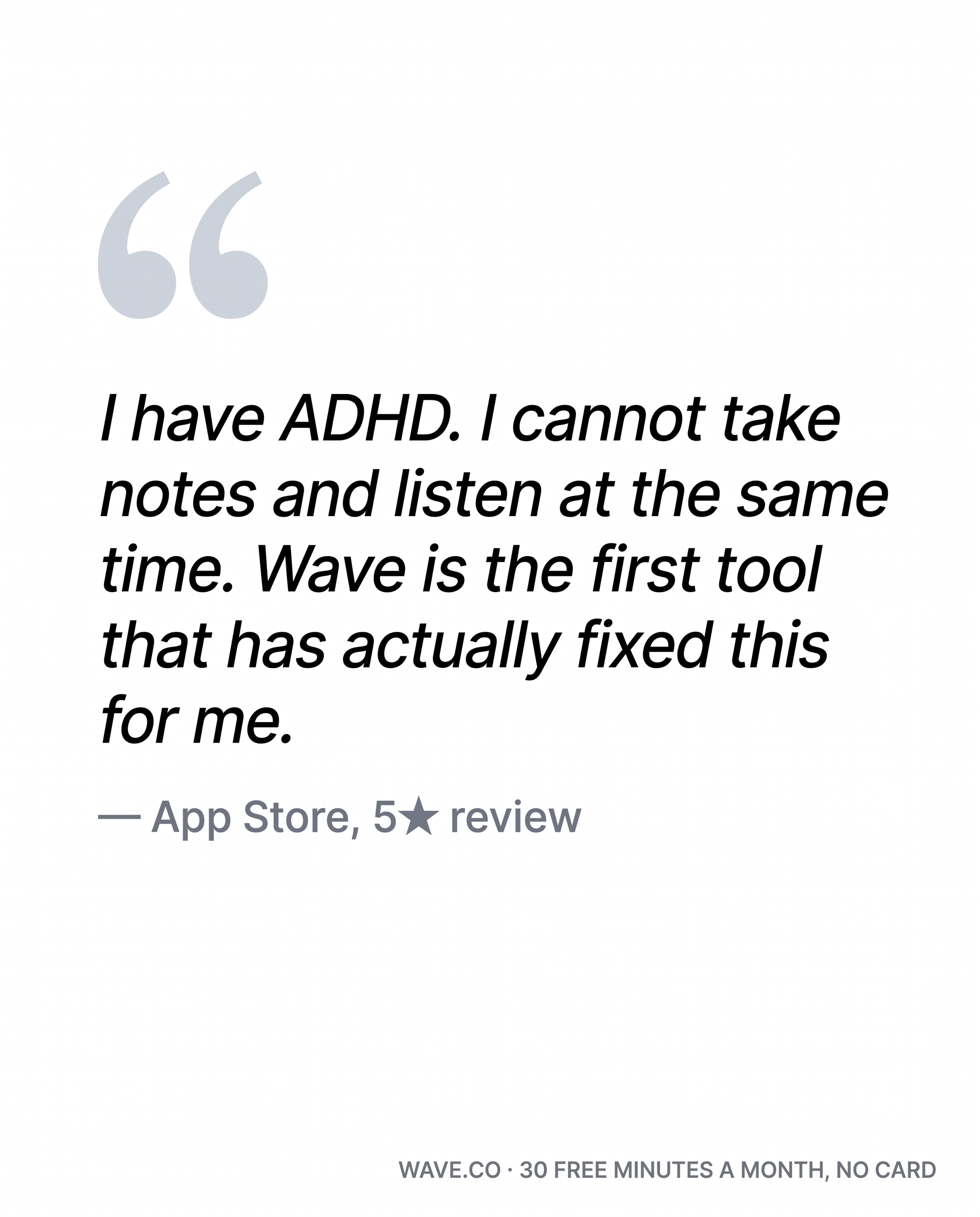 Wave AI Note Taker Facebook ad
