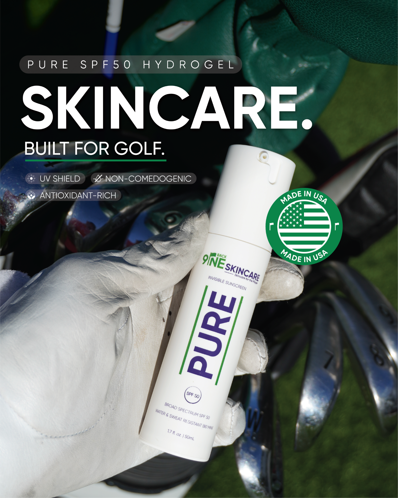 Back9ine Skincare Facebook ad from May 17, 2026