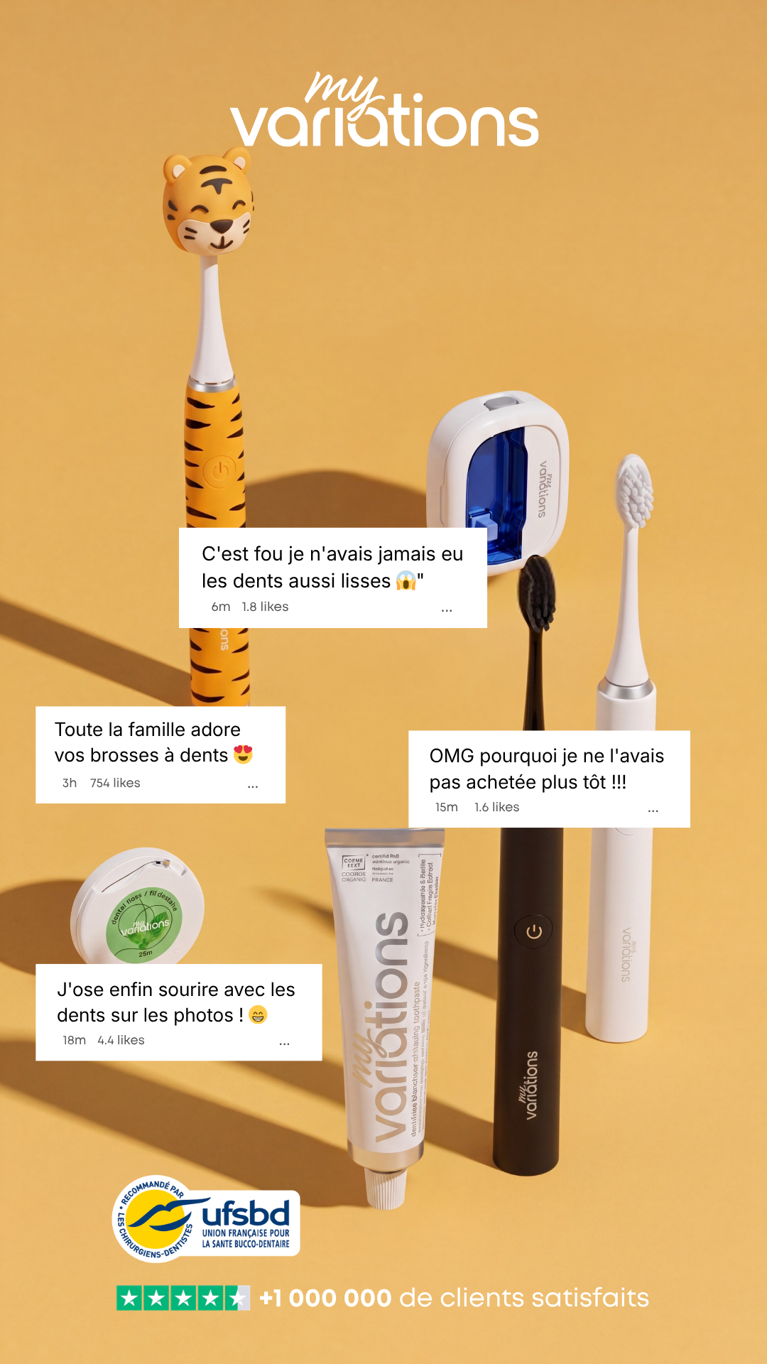 My Variations Facebook ad: +1 000 000 utilisateurs