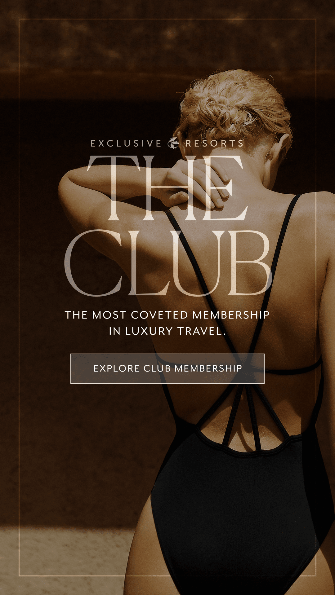Exclusive Resorts Facebook ad: Global Access. Members only.