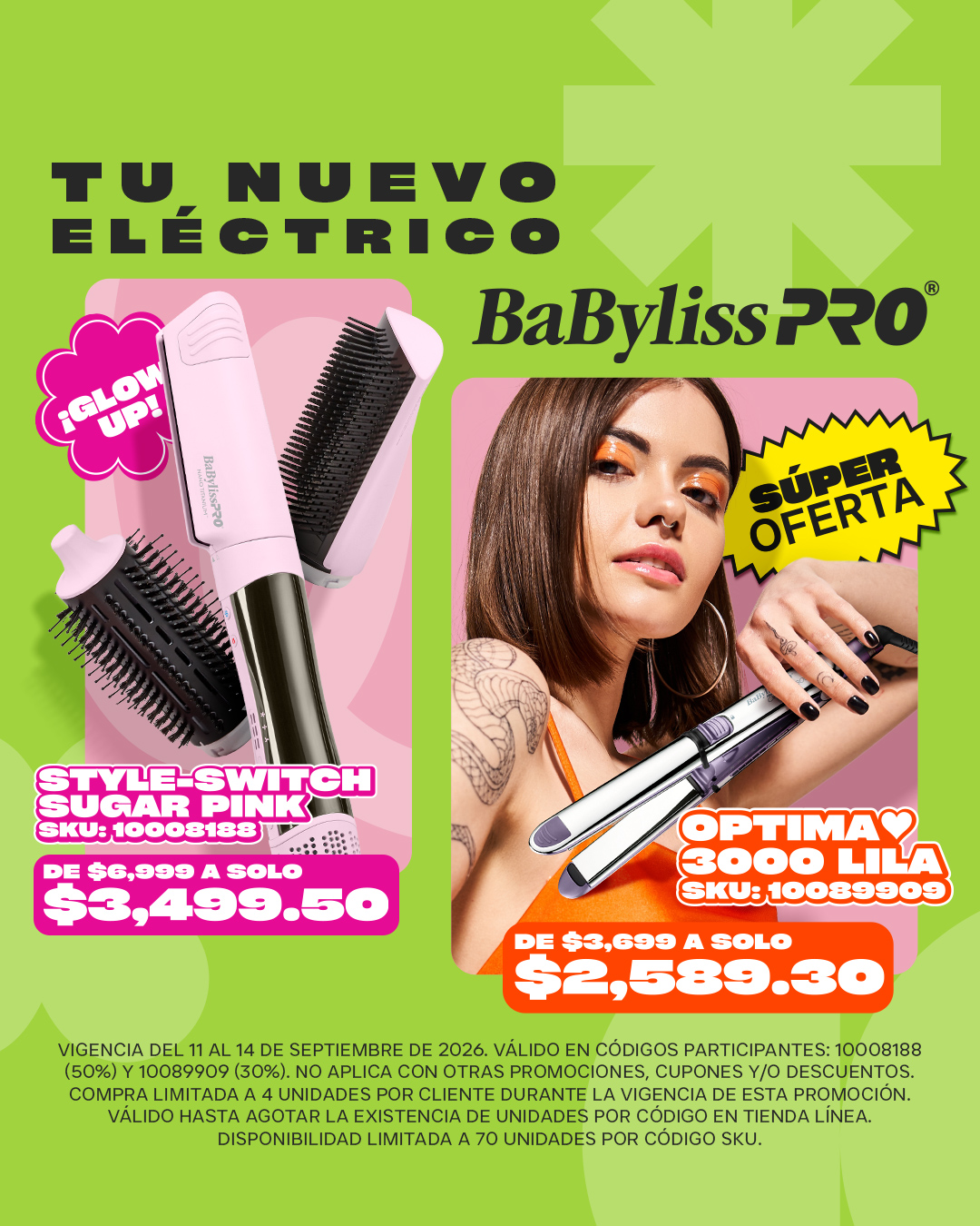 Sally México Facebook ad: 50% Off para un peinado perfecto