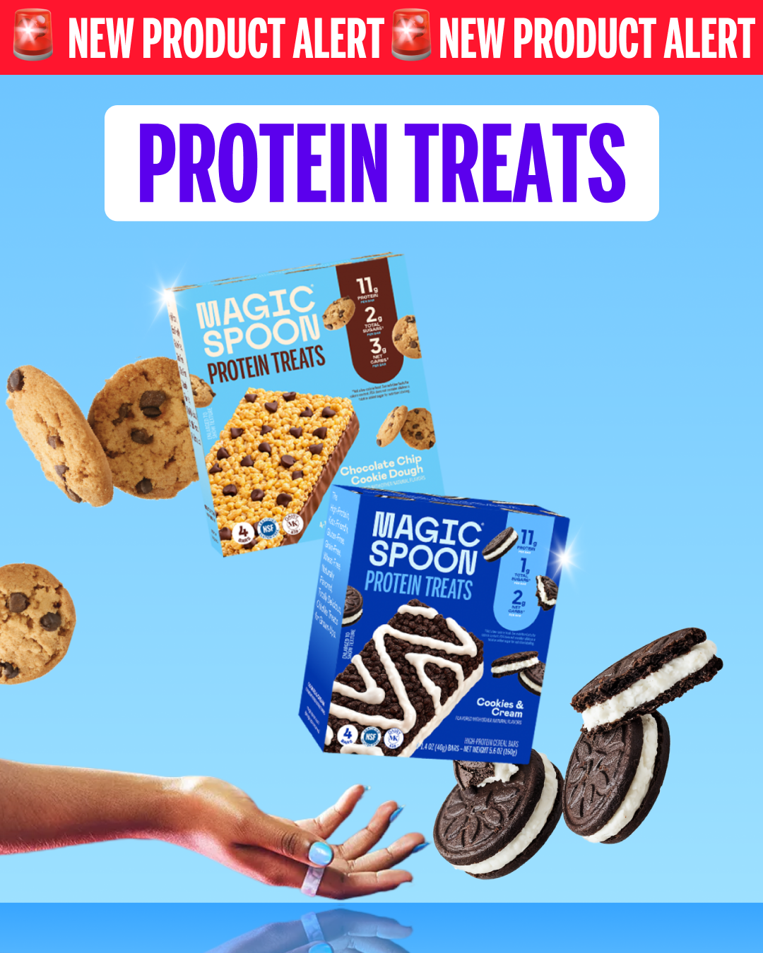 Magic Spoon Cereal Facebook ad: Limited Edition: Cookies & Cream + Cookie Dough