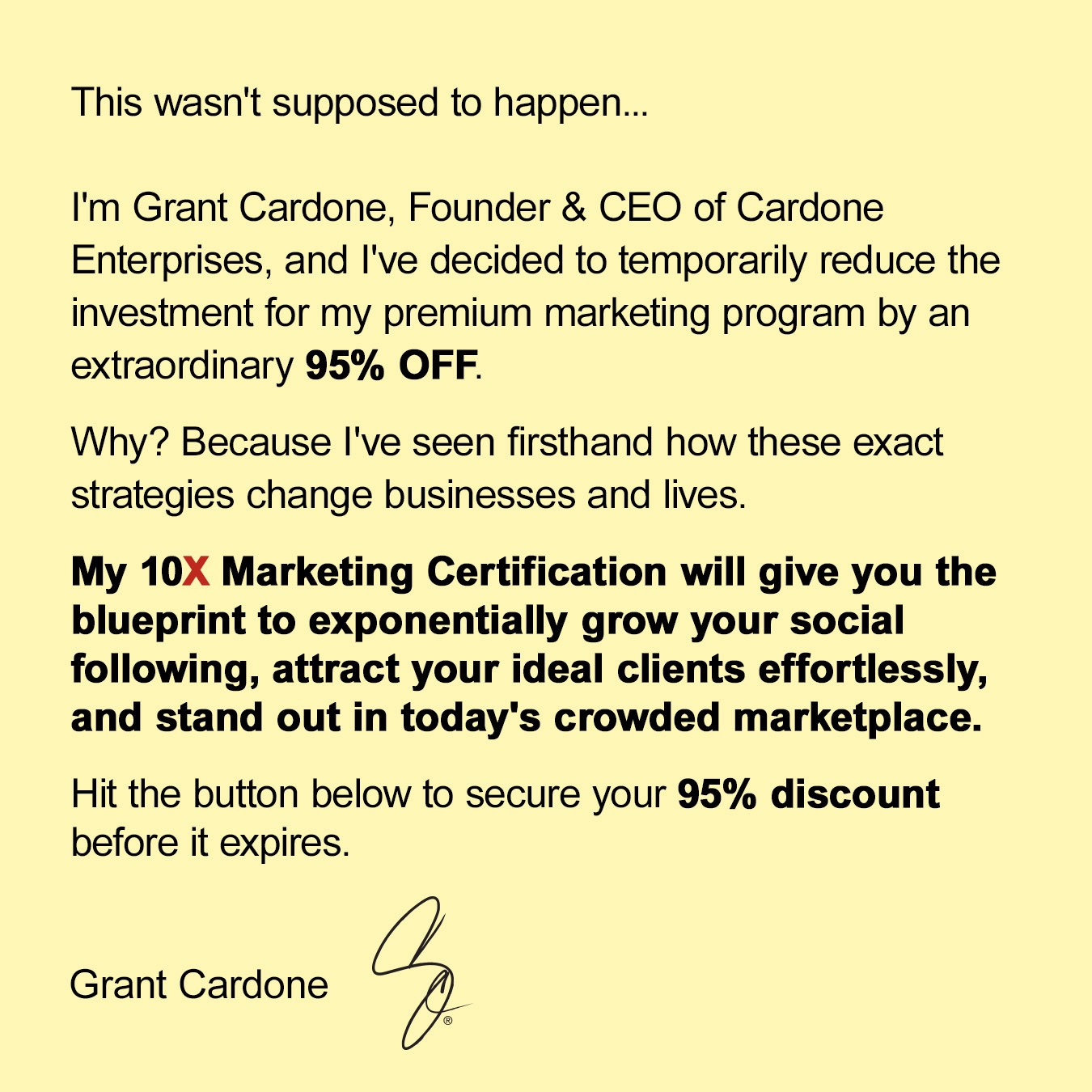 Grant Cardone Enterprises Facebook ad