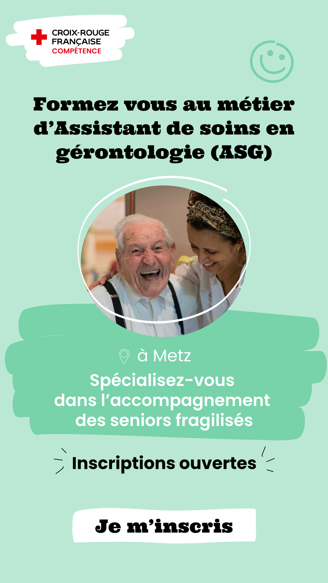 Croix-Rouge Compétence Facebook ad: Inscris-toi dès maintenant