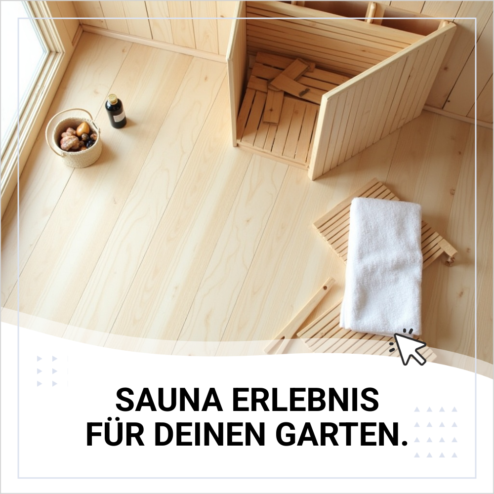 Daily Browse Facebook ad: Garten Sauna Komplettset Angebot.