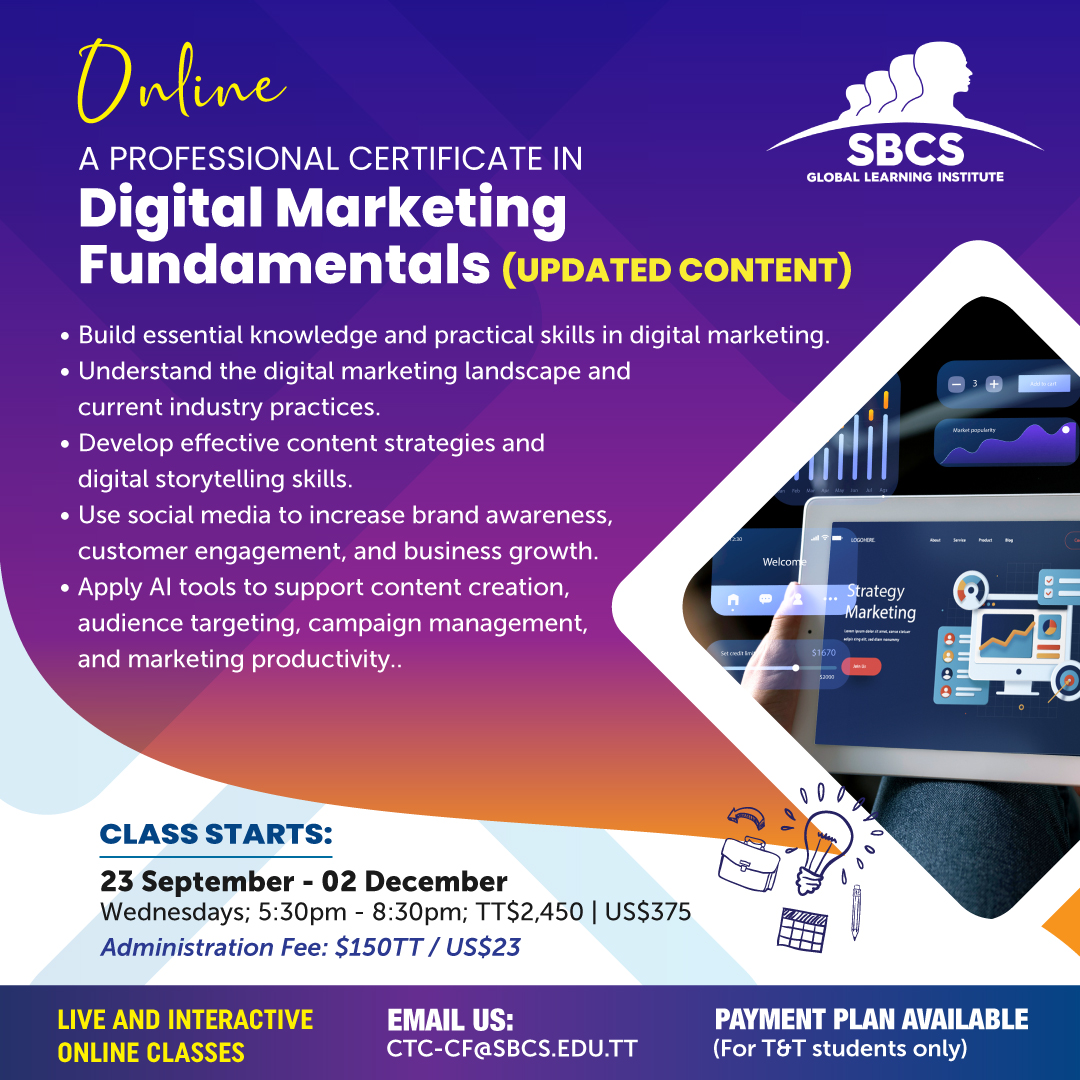 SBCS Global Learning Institute Facebook ad