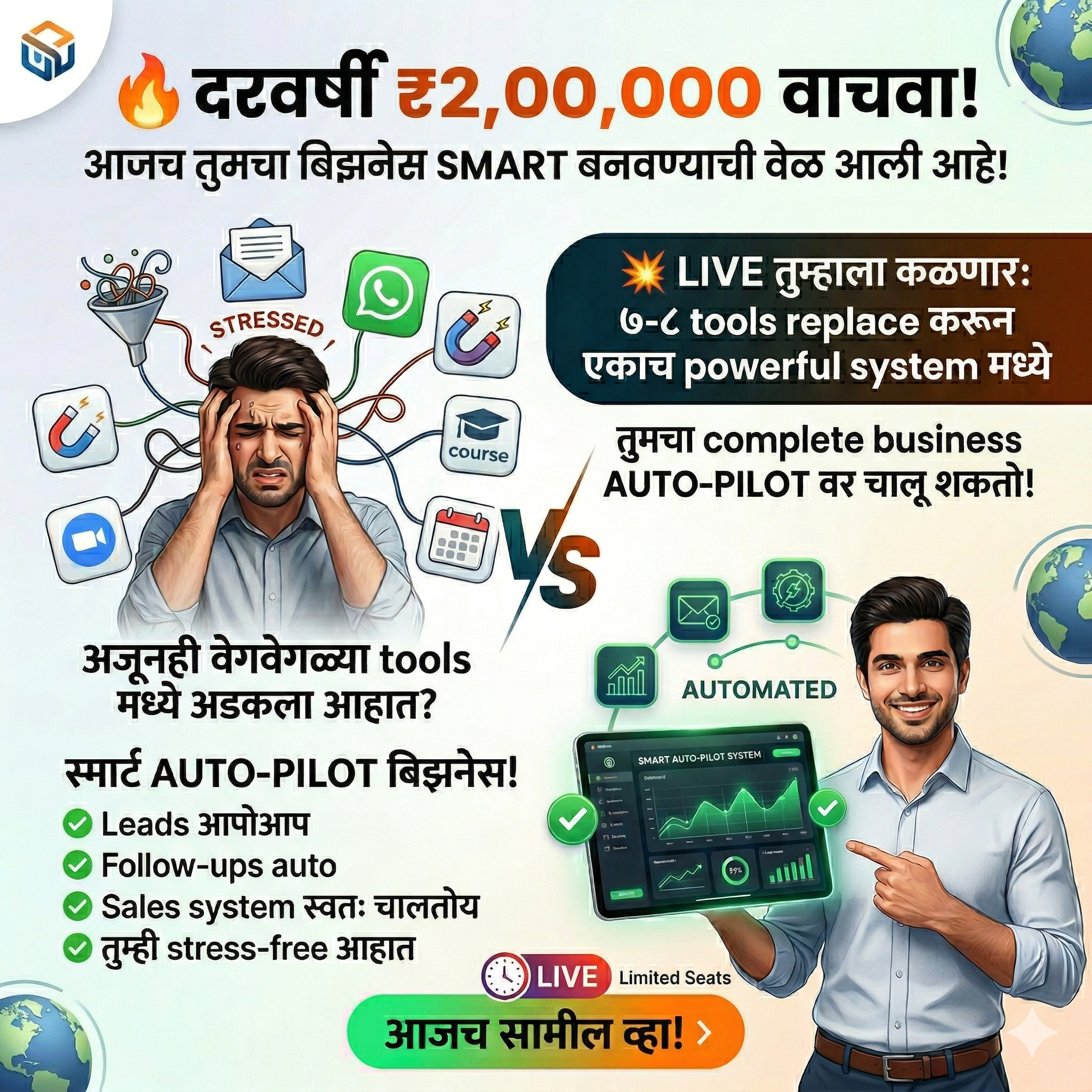 Dhanaji Pawar Facebook ad: Manual Business च्या Tension मधून बाहेर पडा! Shift to…