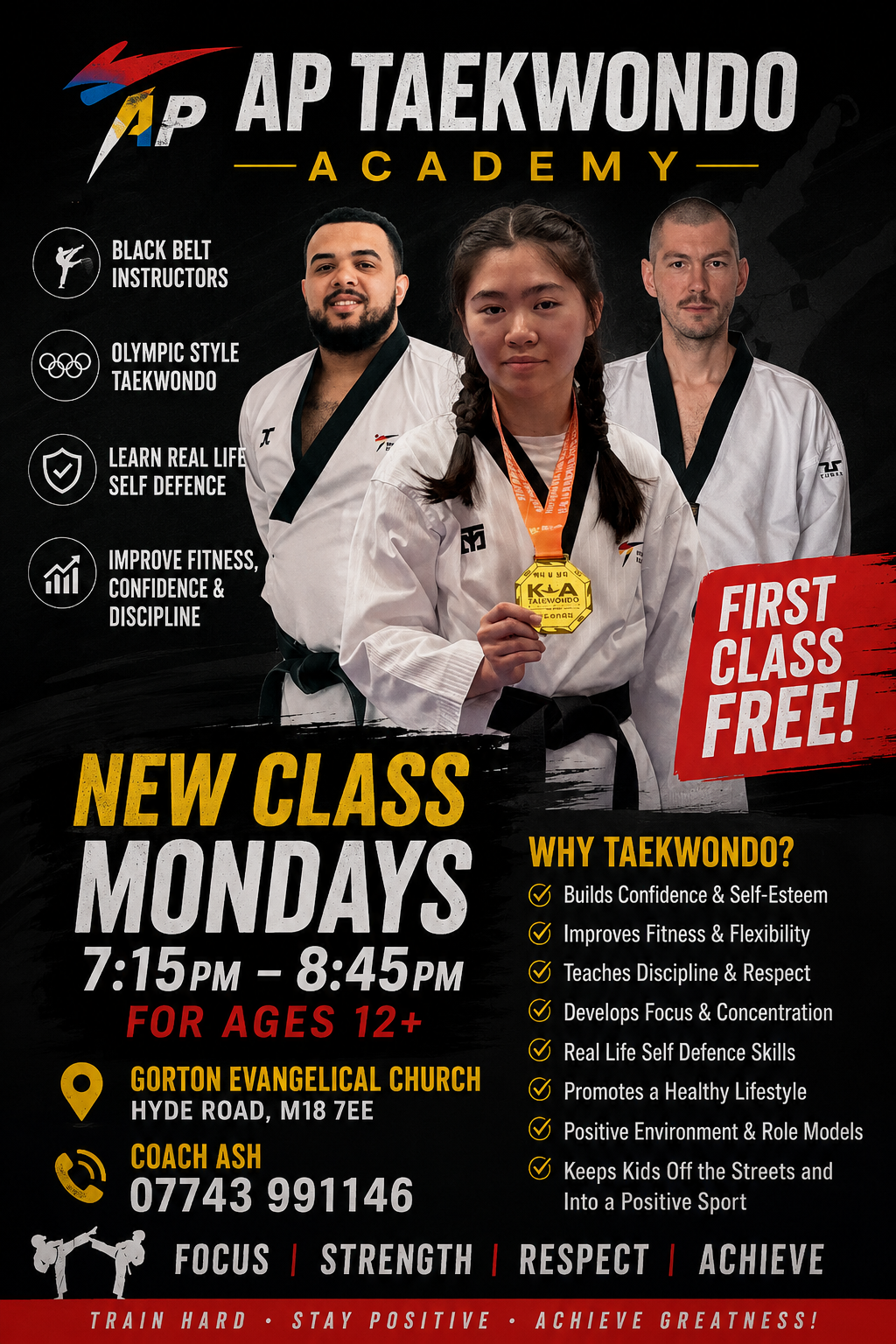 AP Taekwondo Academy Facebook ad: Teens Taekwondo Gorton