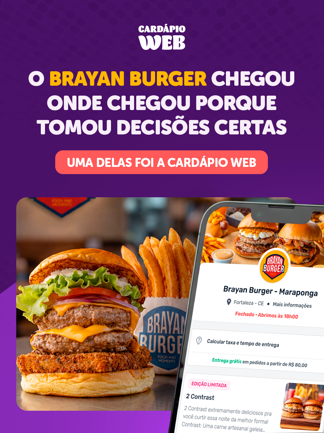 Cardápio Web Facebook ad