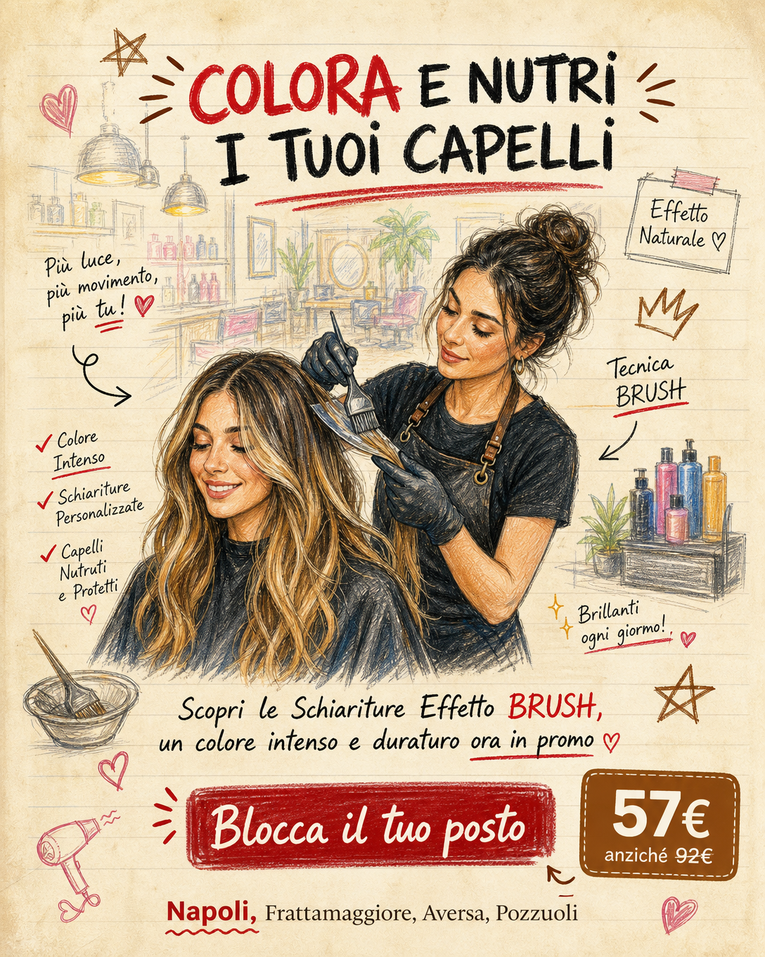 Revolution Style Facebook ad: Capelli luminosi e naturali? Scopri l’Effetto Brush