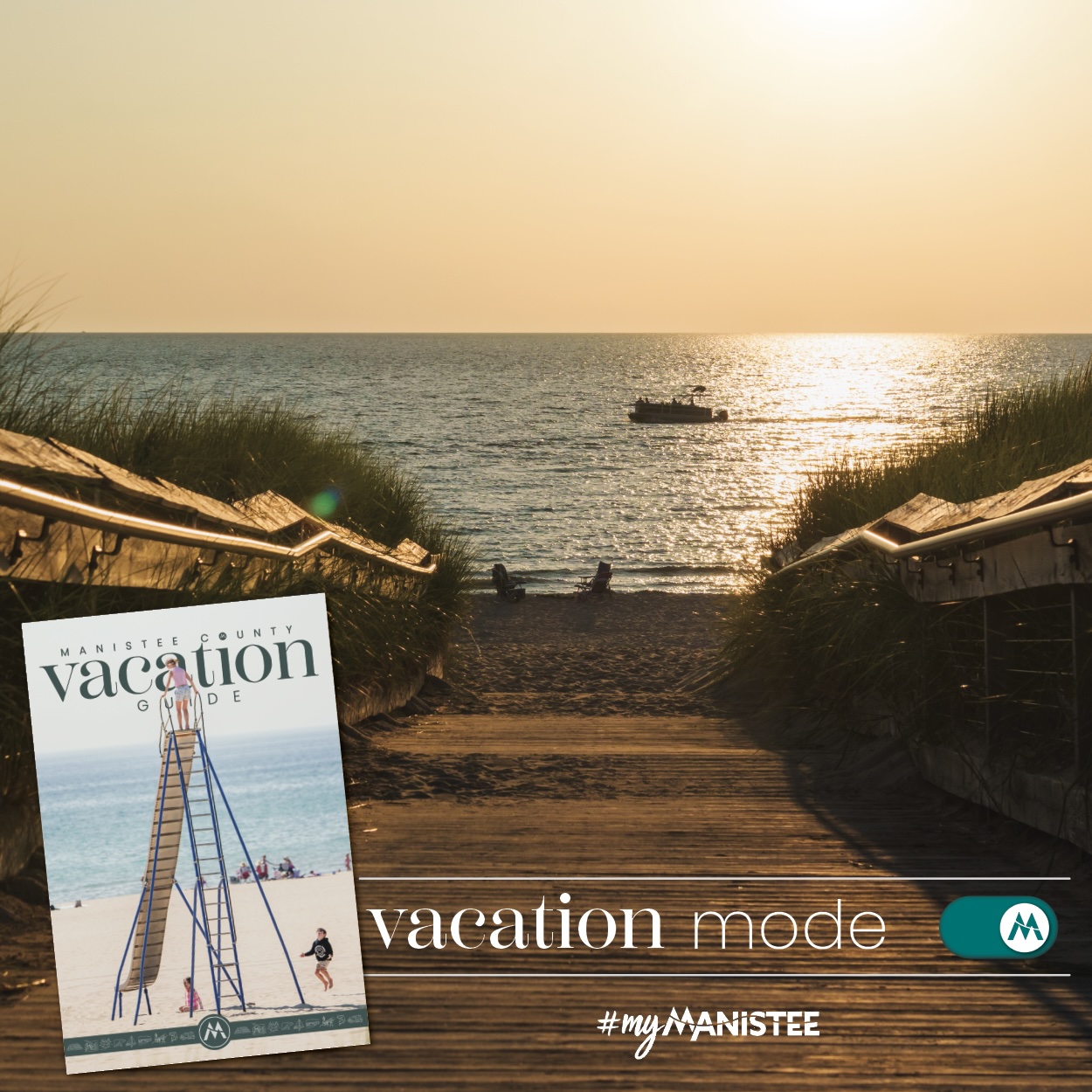 Manistee Tourism Facebook ad: FREE Northern Michigan Travel Guide