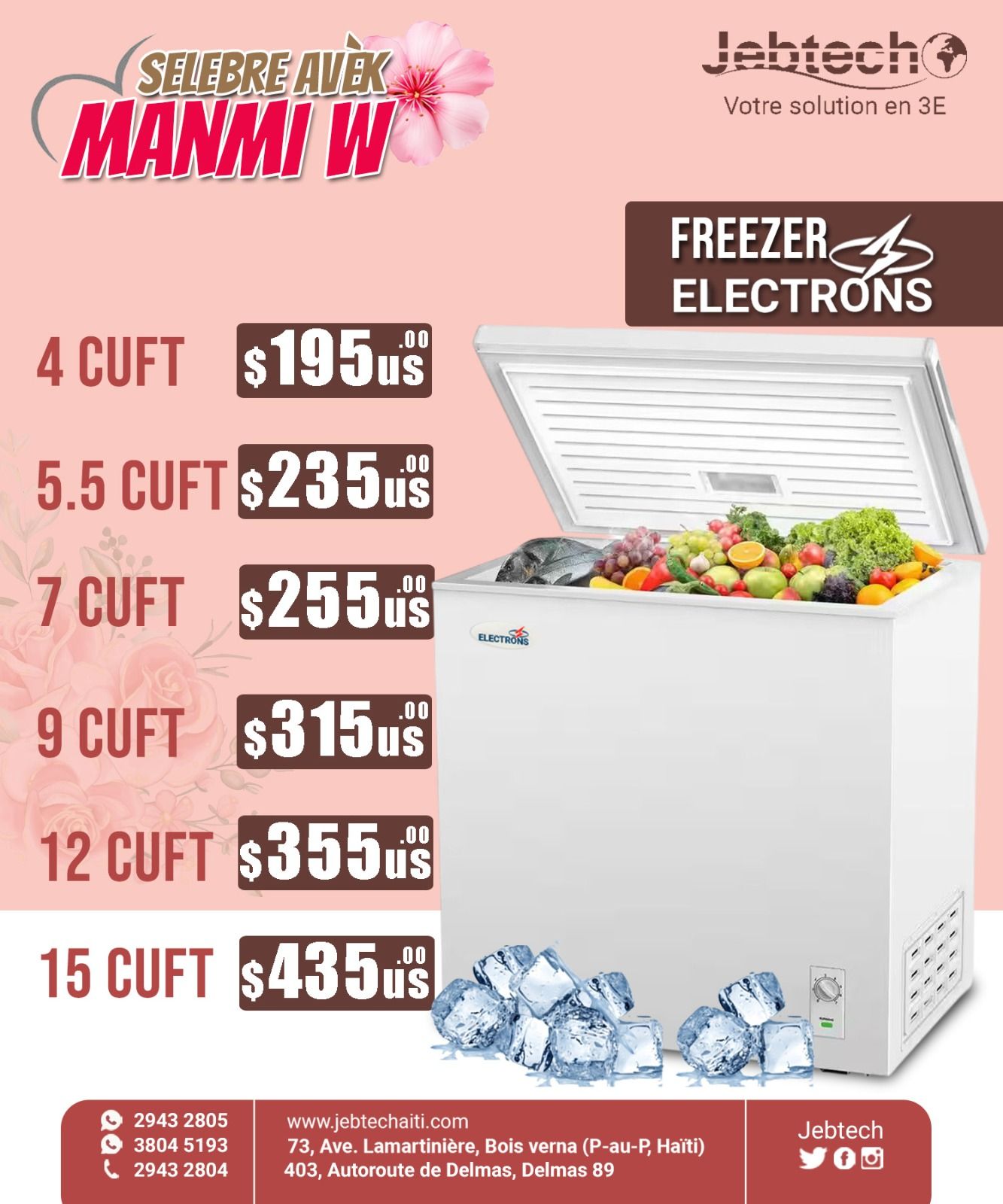 Jebtech Facebook ad: Pour la fête des mères, offrez à maman…