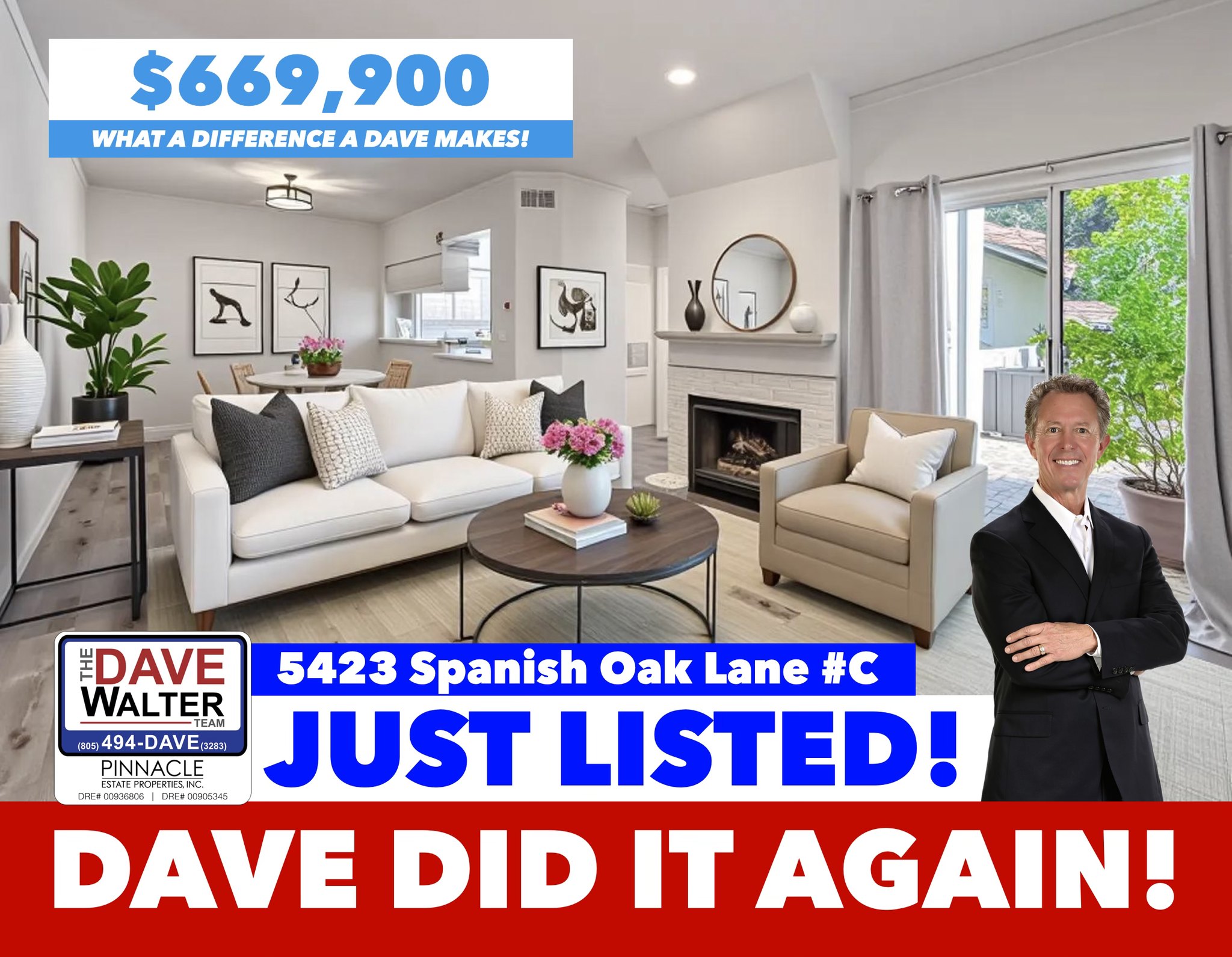 The Dave Walter Team Facebook ad: 5423 Spanish Oak Ln Unit C, Oak Park, CA 91377 | MLS…