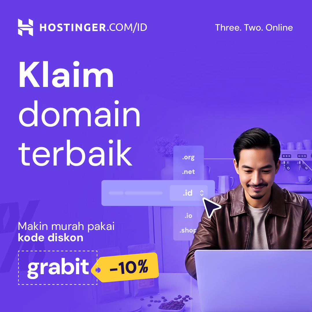 Hostinger Facebook ad: Tampil beda dengan domain sendiri