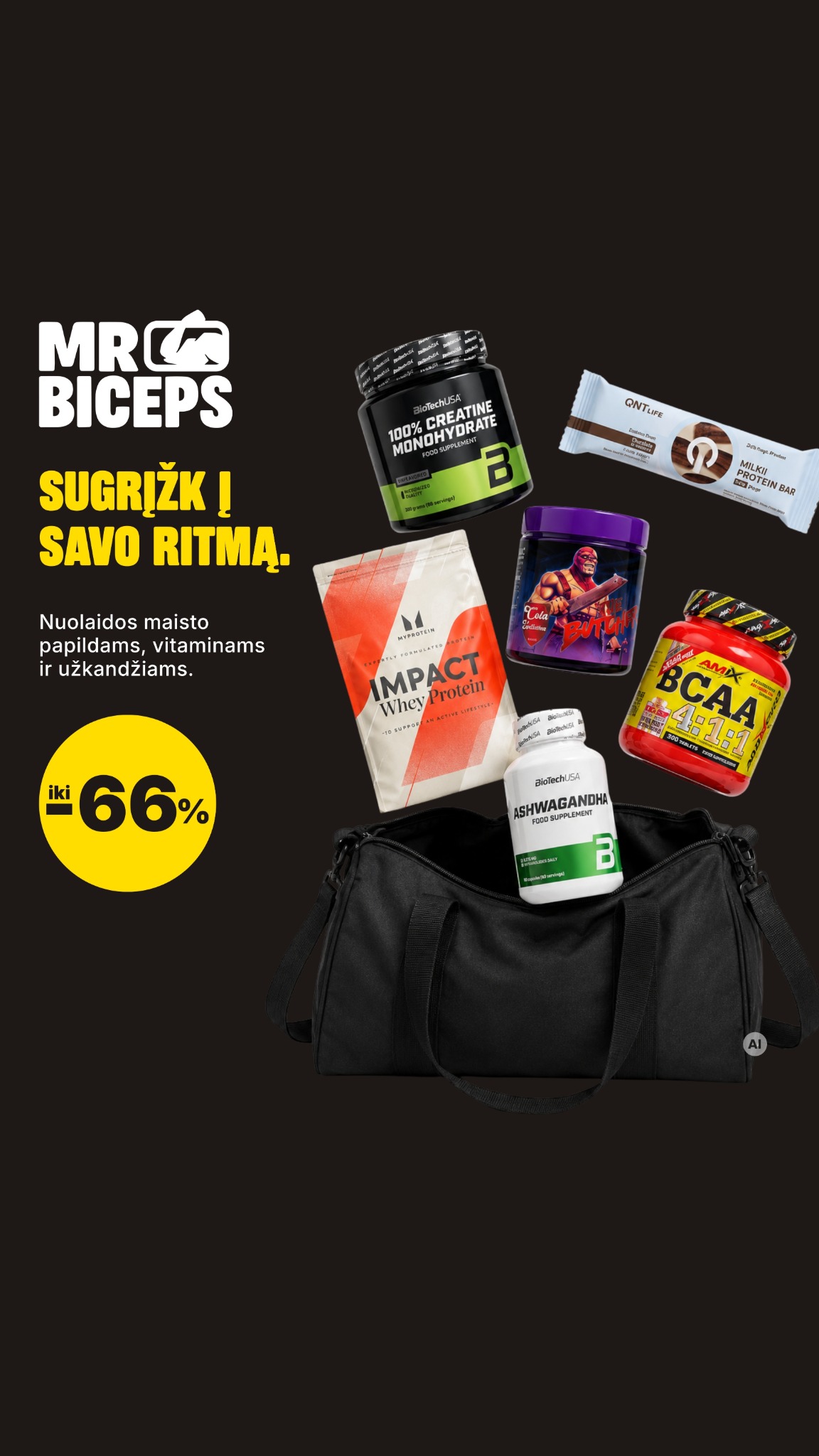 MrBiceps - Maisto Papildai Facebook ad