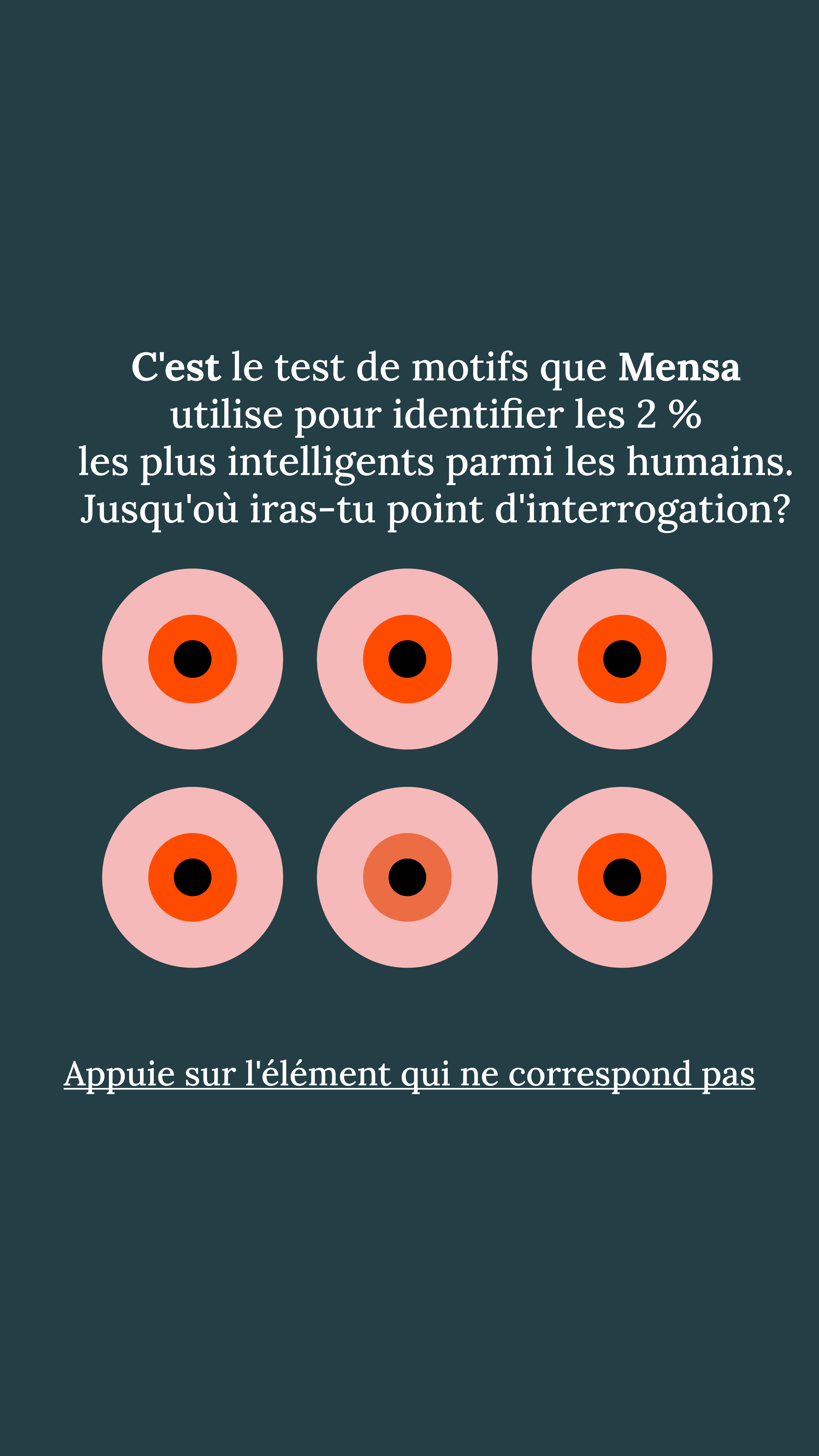 International IQ test Facebook ad