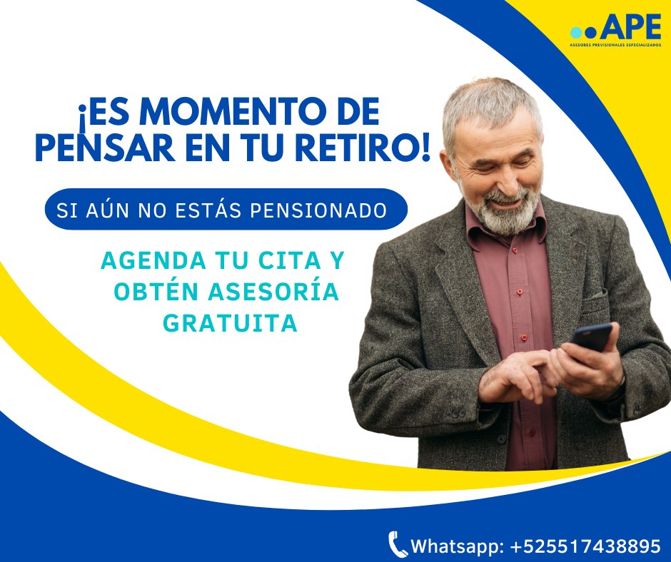 APE - Asesores Previsionales Especializados Facebook ad: ¡Disfruta de una jubilación tranquila y sin preocupaciones!
