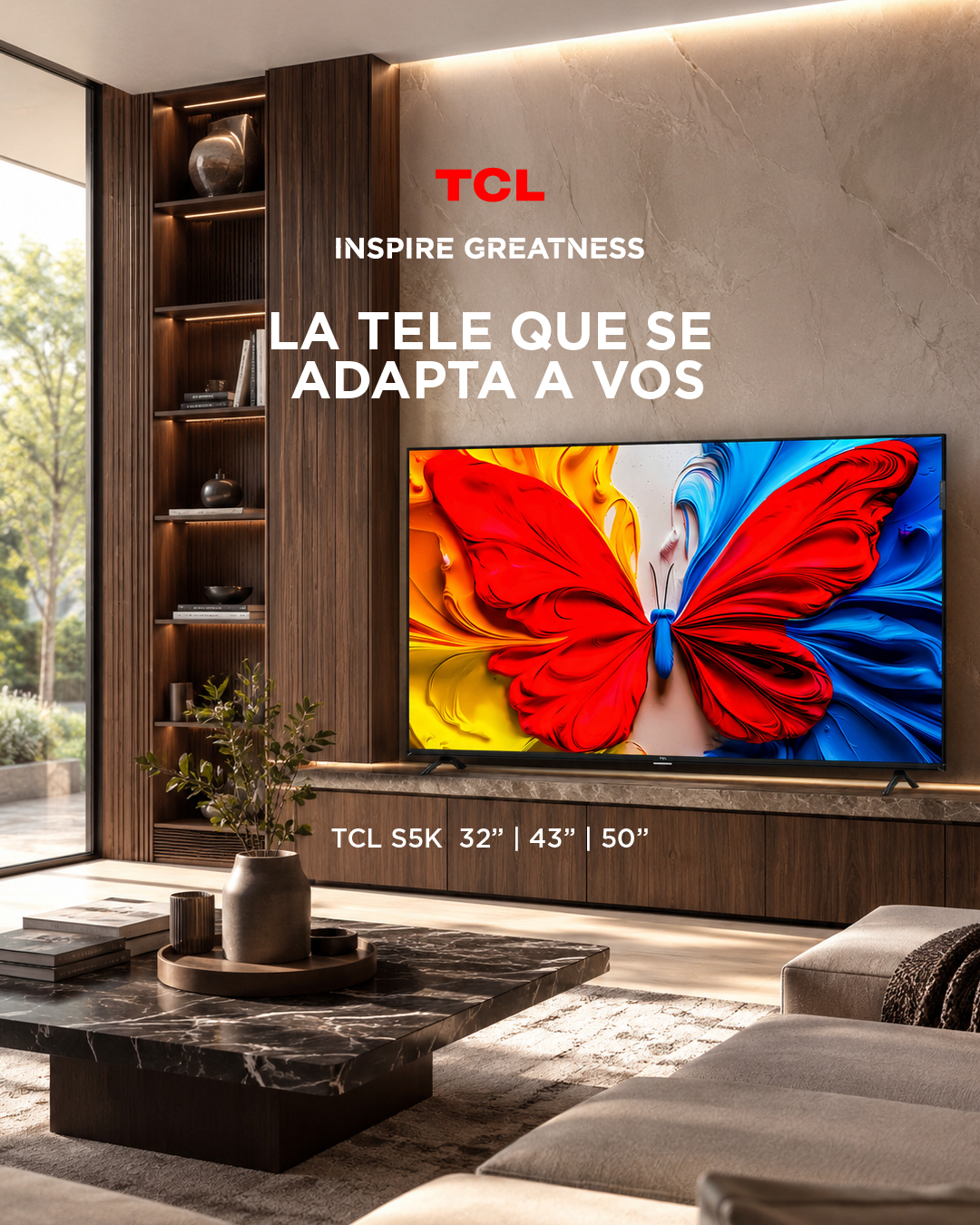 TCL Uruguay Facebook ad: Una experiencia hecha para tu hogar.