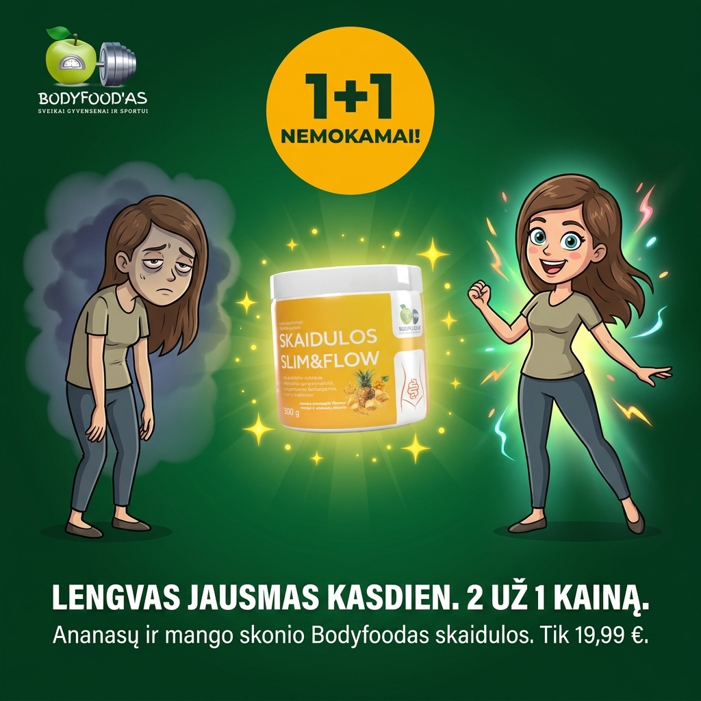 Sveikatos produktai ir sporto papildai Facebook ad: 1+1 NEMOKAMAI! Skaidulos virškinimui