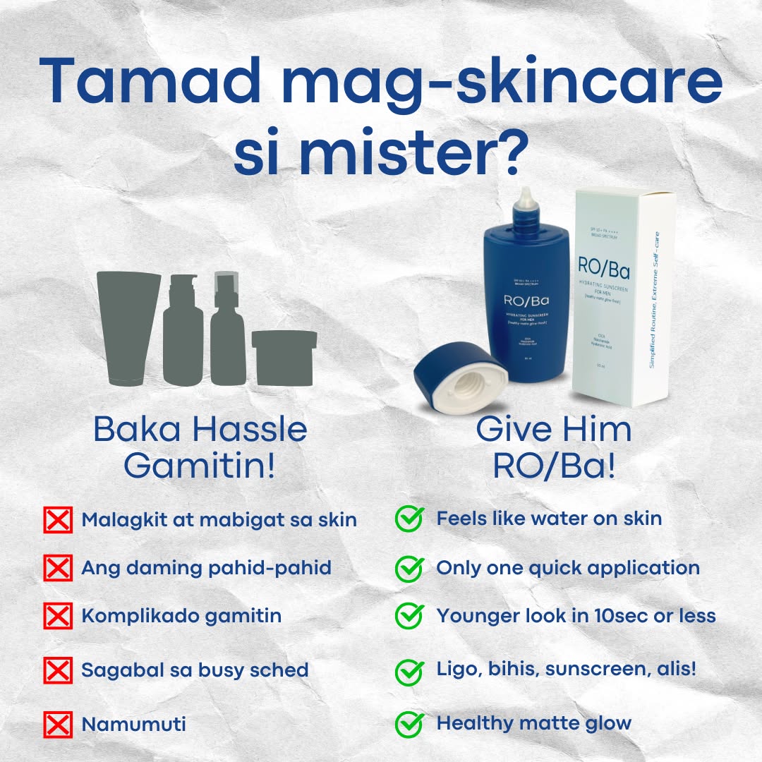 RO/Ba Facebook ad: Hassle-free Skincare for Busy Men