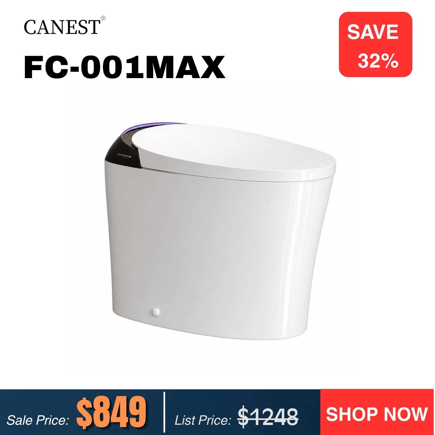 Canest Home Facebook ad: Save Big on Smart Toilets Now