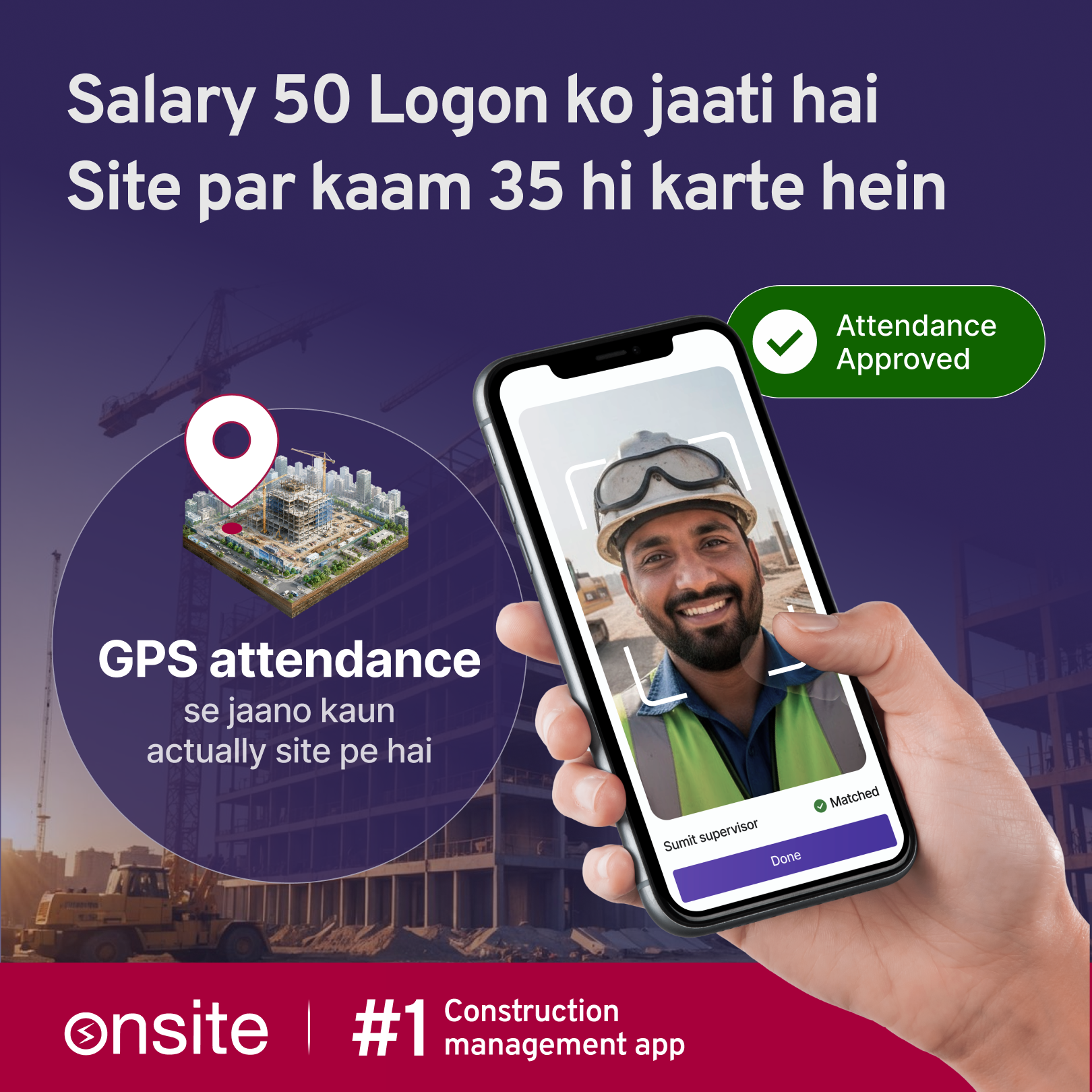 Onsite - Construction App Facebook ad
