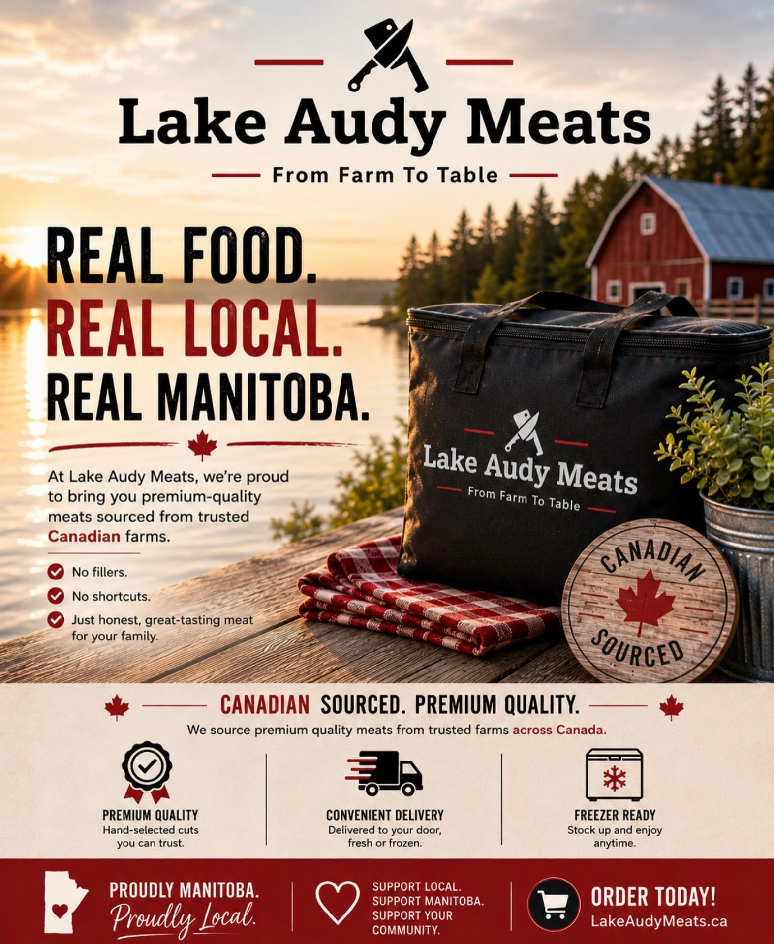 lakeaudymeat Facebook ad: Lake Audy Meats|Local Online Butcher Shop Online Delivery…