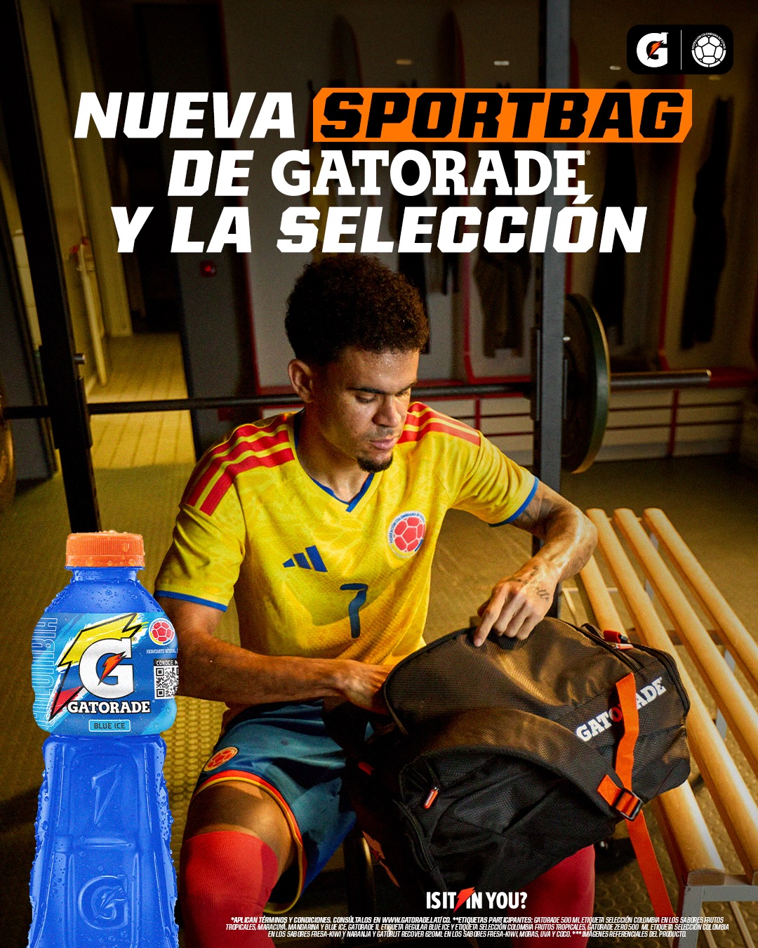 Gatorade Colombia Facebook ad: La nueva Sportbag de Gatorade y la Selección…