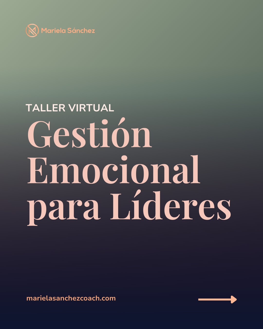 Mariela Sánchez Facebook ad: Taller virtual: Gestión Emocional para Líderes