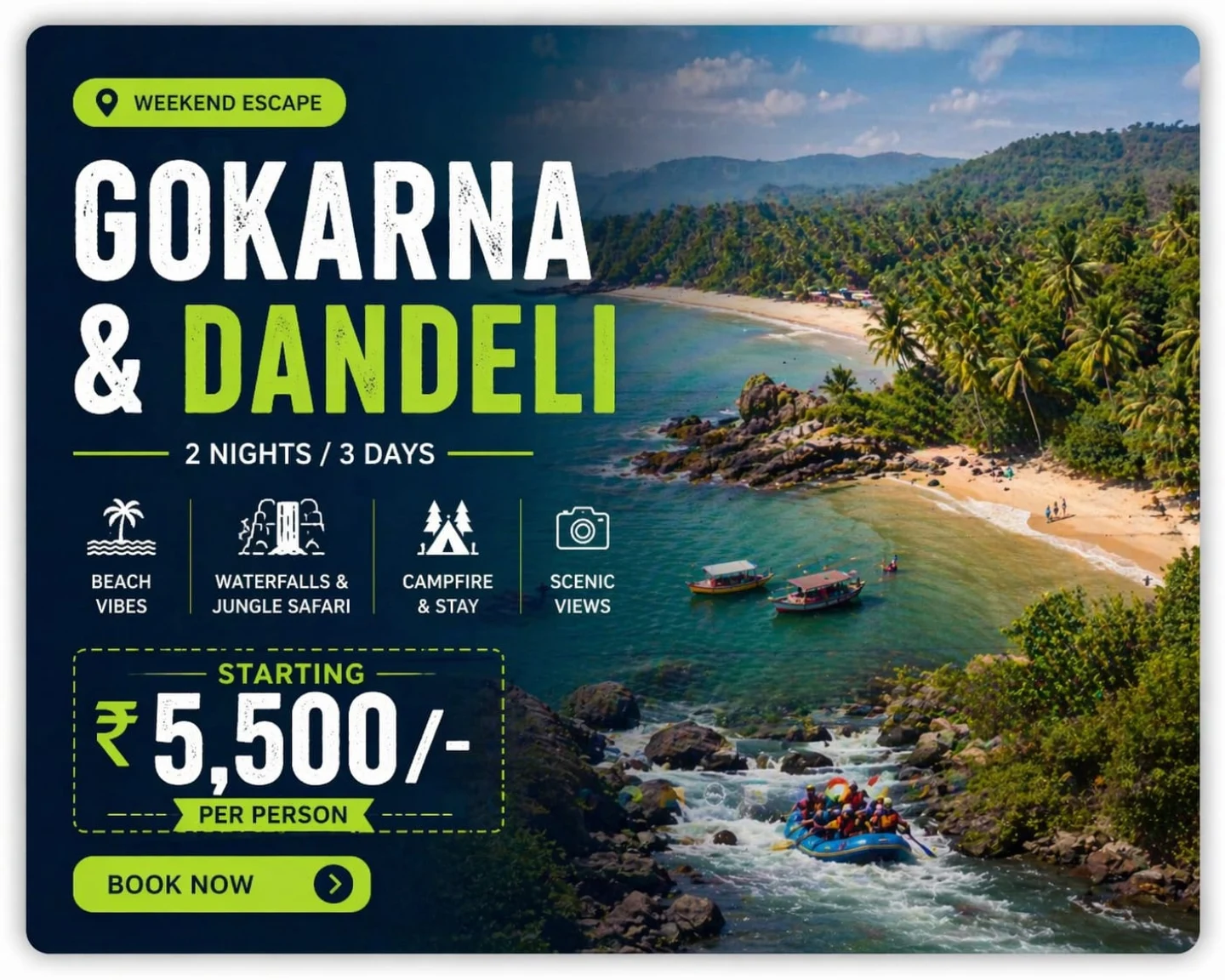 Weekendwonders tours and travels Facebook ad