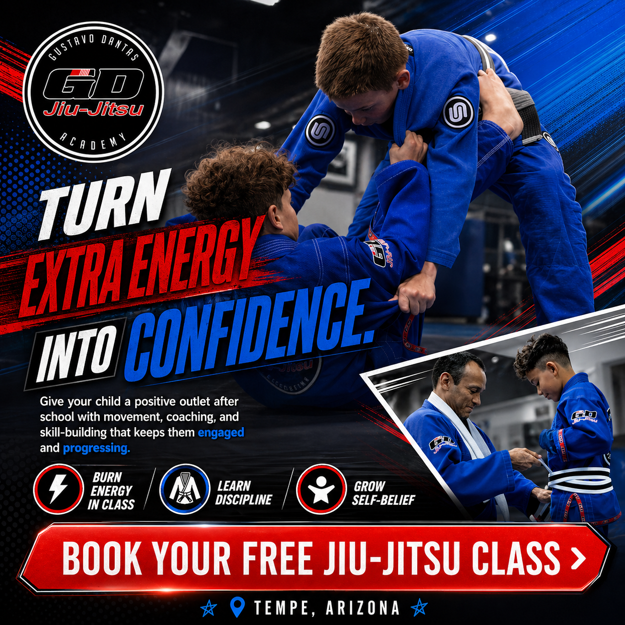 GD Jiu-Jitsu Academy Facebook ad: Try a FREE Intro Class