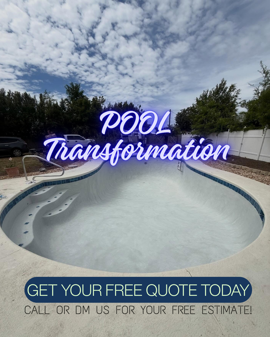 Paradise Pool Plastering & Service Facebook ad: We transformed this residential pool by taking it…