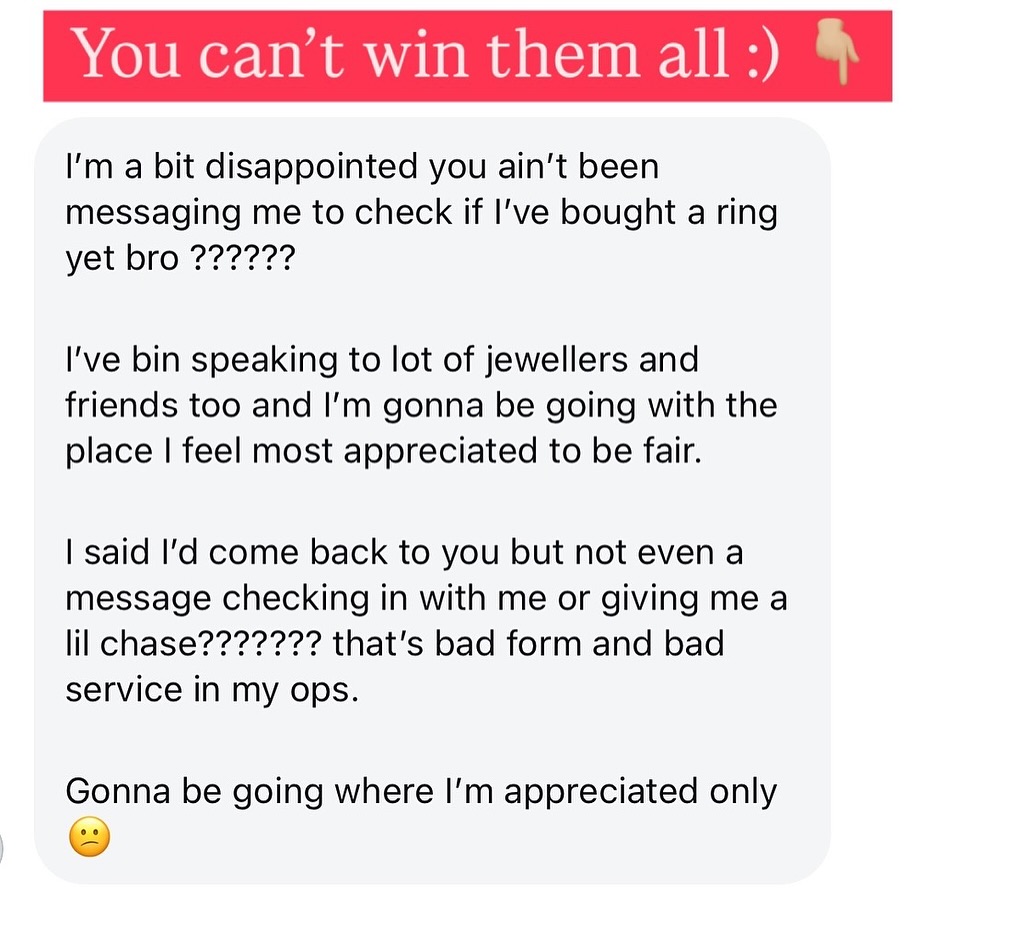 London Diamonds Facebook ad