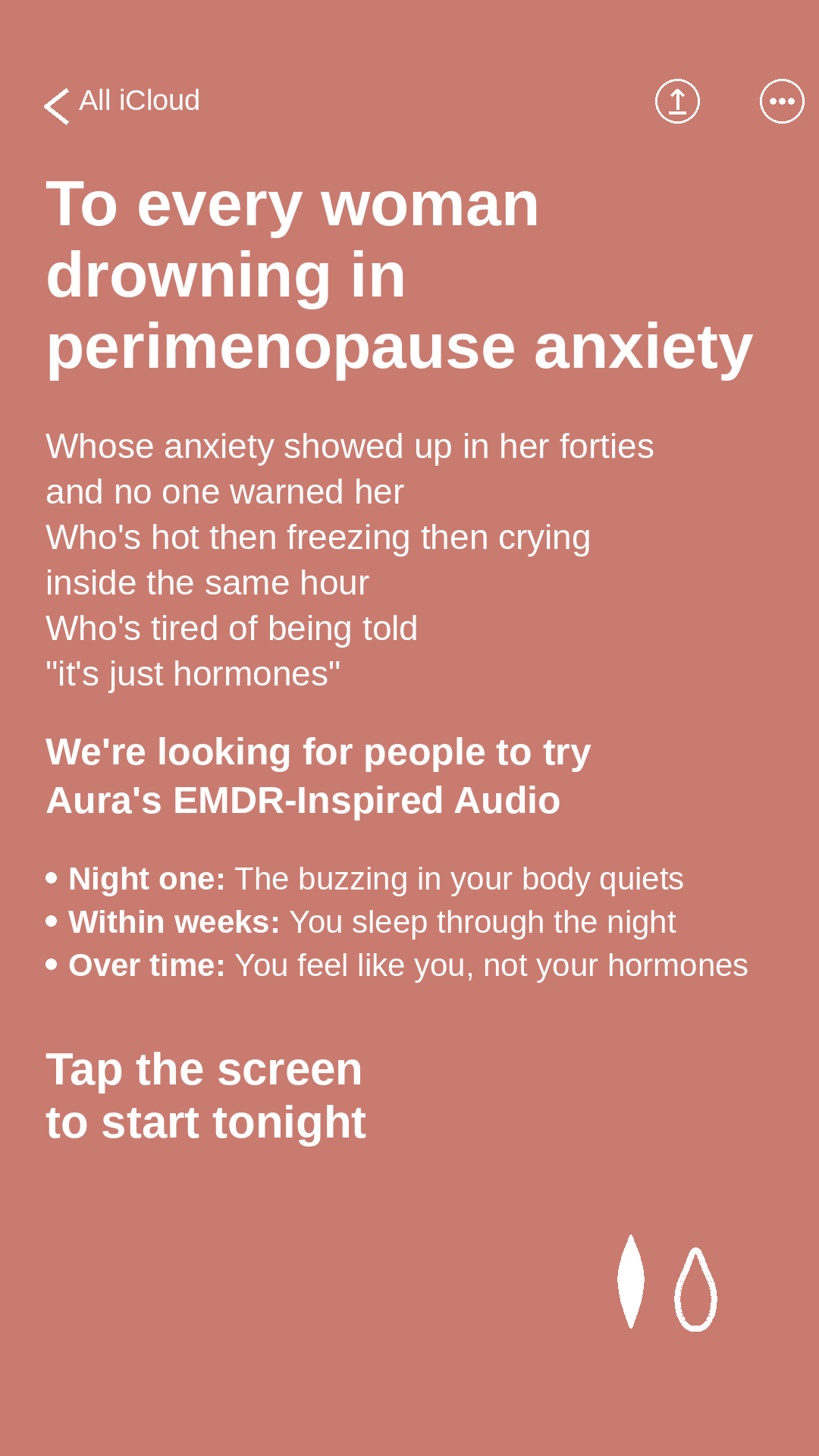 Aura: Find peace every day Facebook ad