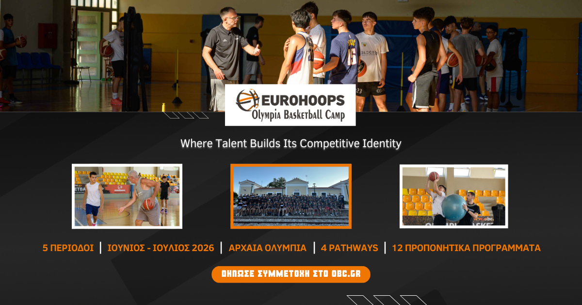Eurohoops Olympia Basketball Camp Facebook ad from May 13, 2026