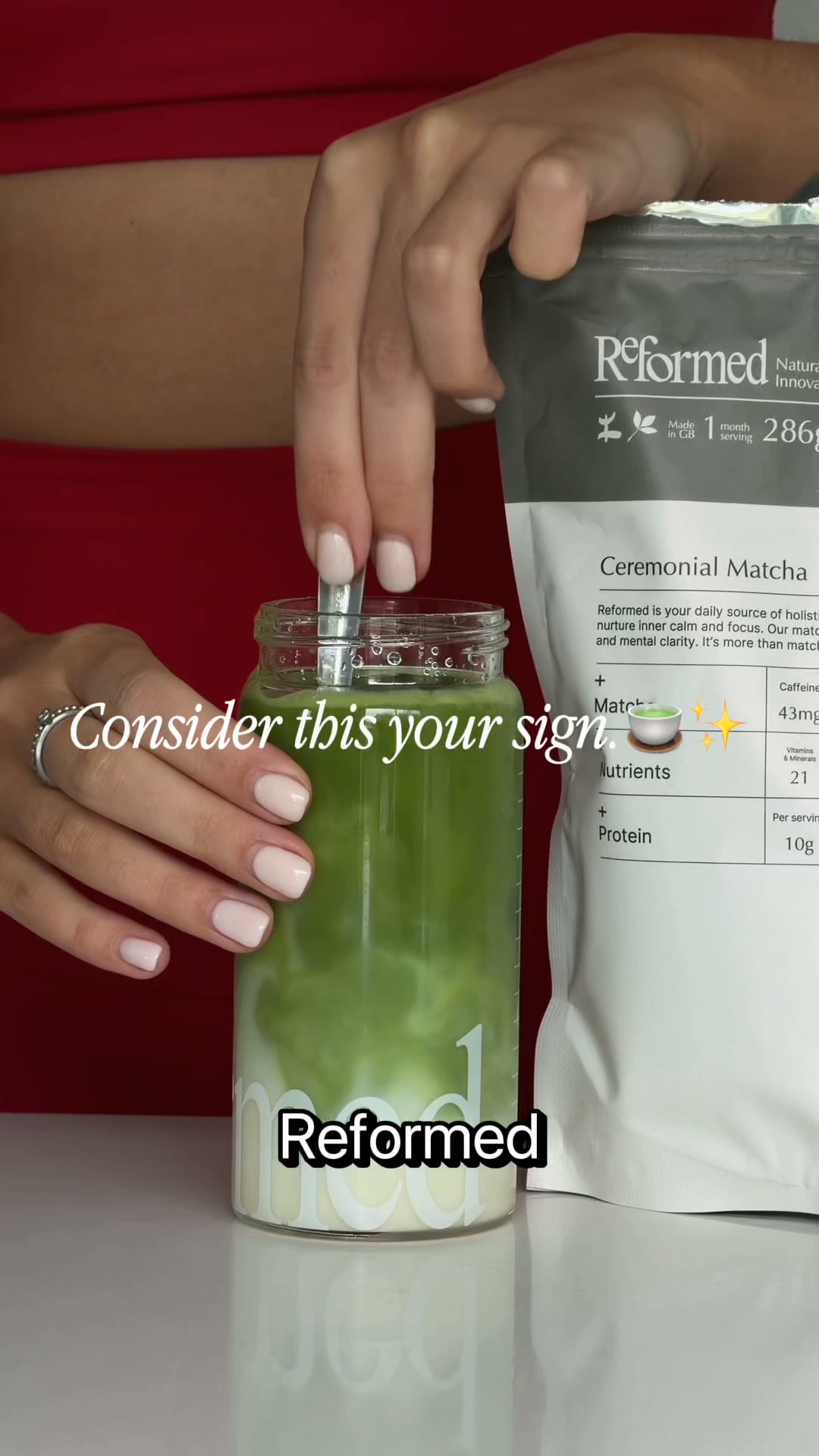 Feel Reformed Facebook ad: Elevate your Matcha