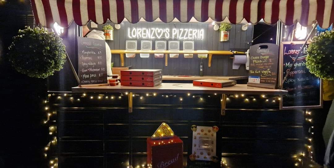 Lorenzo's Pizzeria Facebook ad: Mobile Catering Service