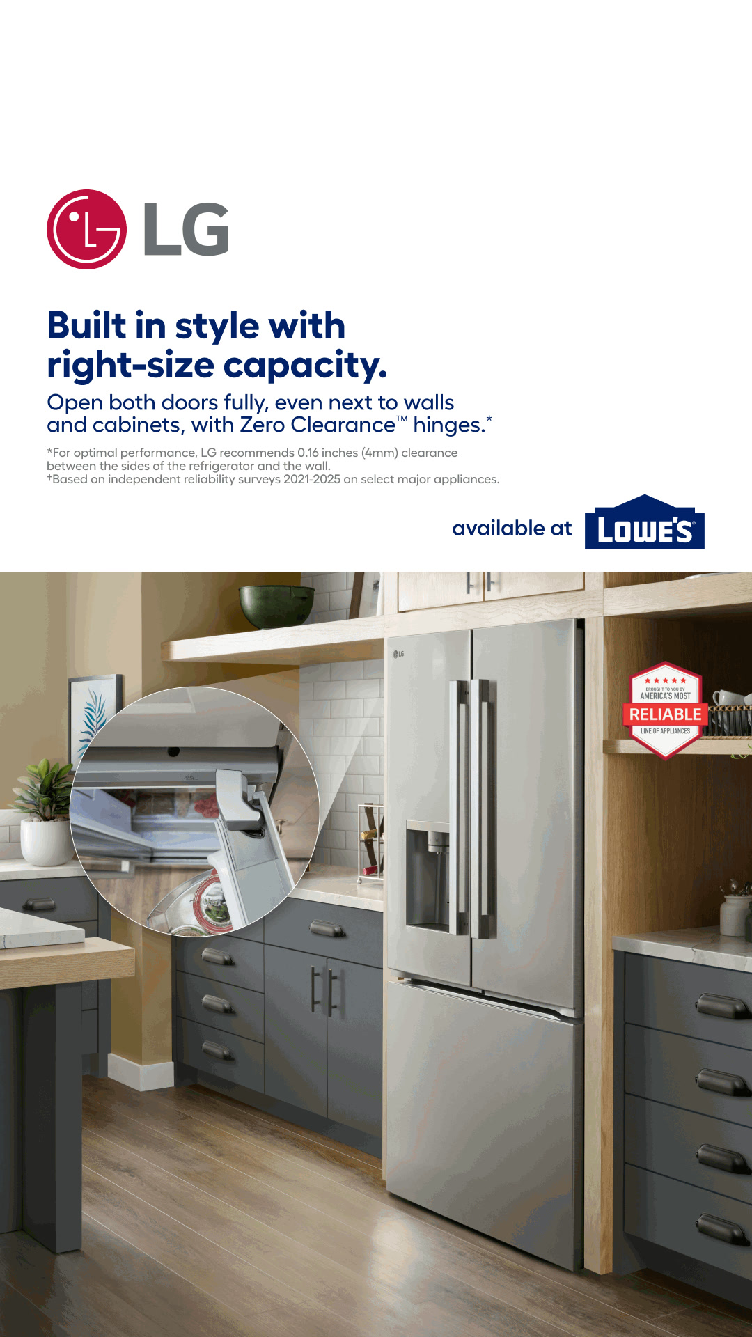 Lowe's Home Improvement Facebook ad: Zero Clearance Hinges