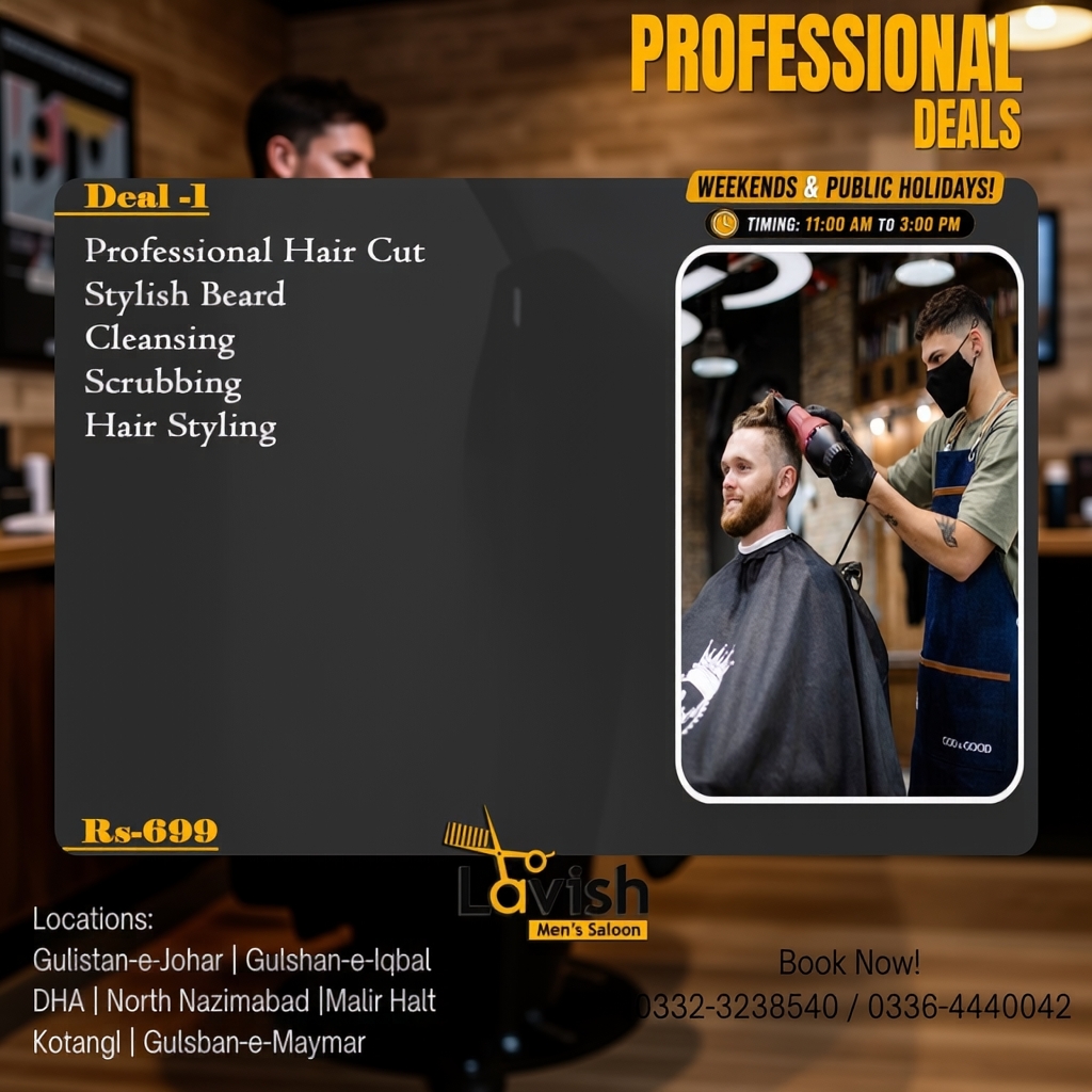 Lavish Men's Salon Facebook ad