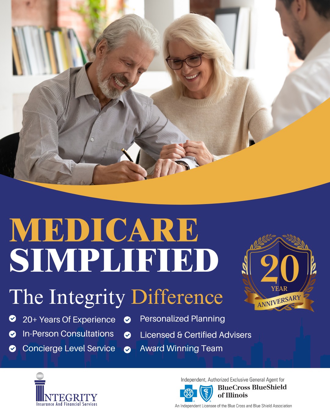 Integrity Insurance and Financial Services Facebook ad: Experience The Integrity Difference.
