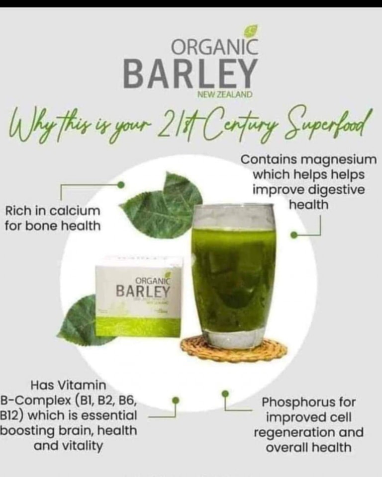 JC Barley Products Online Facebook ad: Health is wealth!