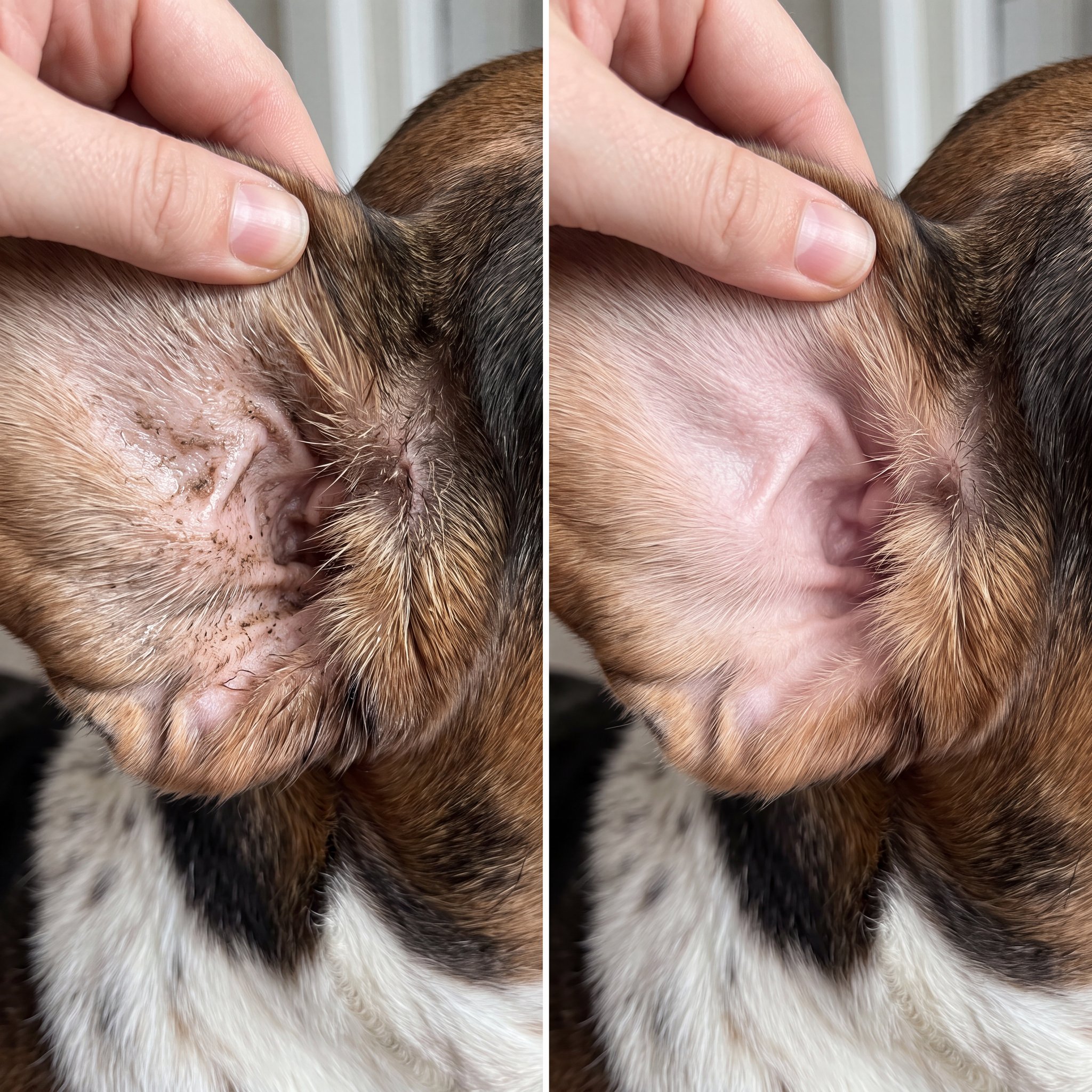 The Pet Ear Health Foundation Facebook ad: Mom's not a bad owner. She's aiming wrong.