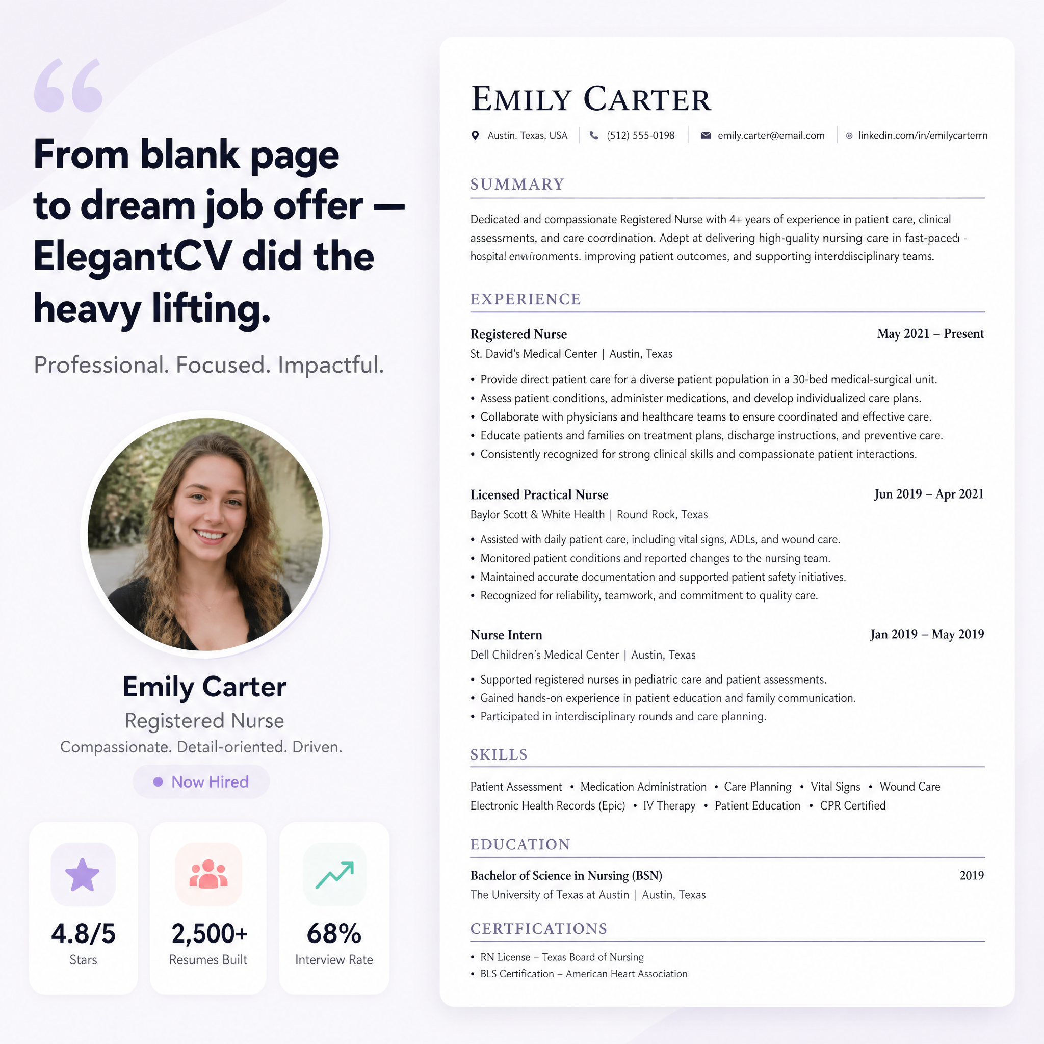 Elegant CV Facebook ad