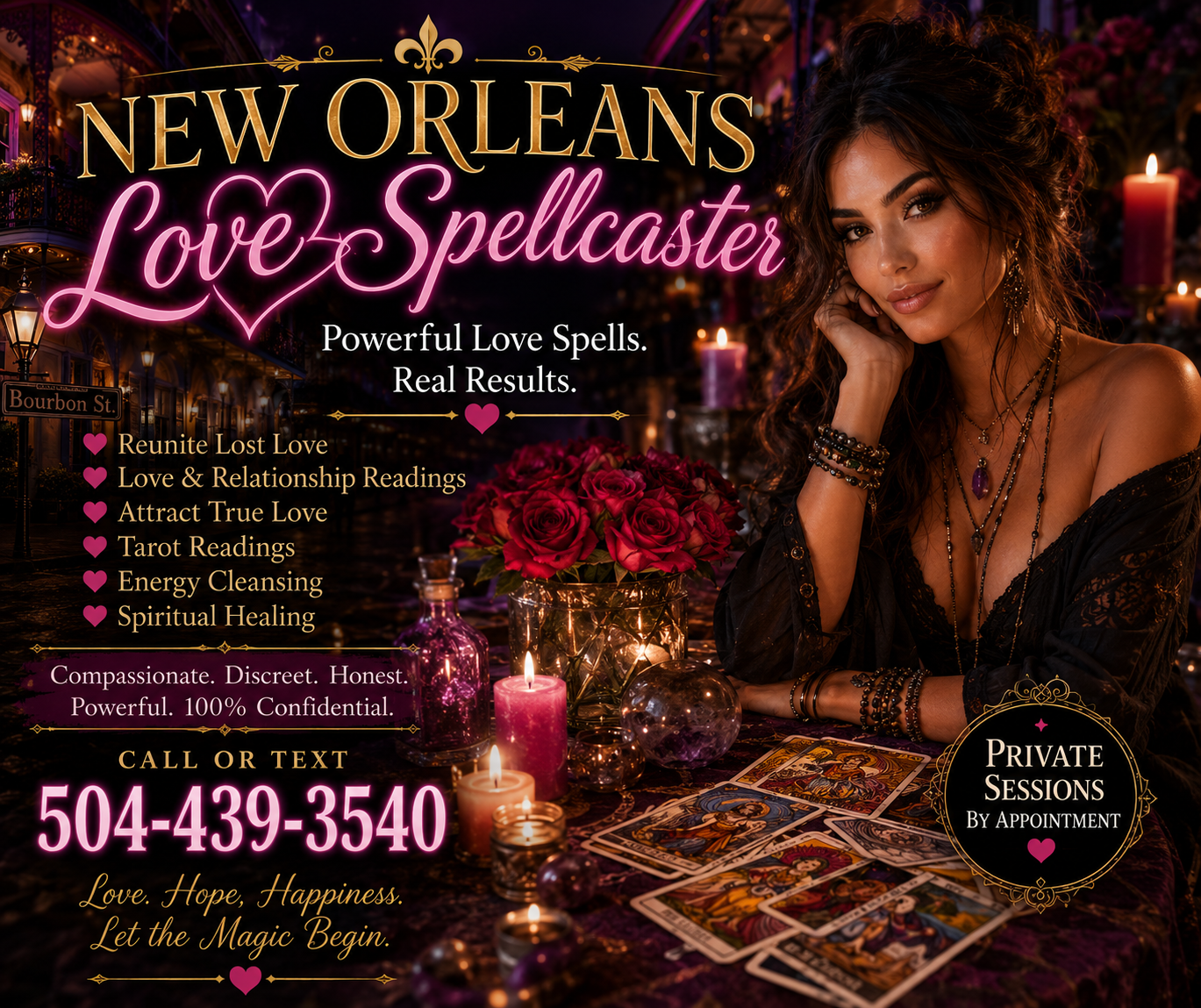 New Orleans Love Spells Facebook ad