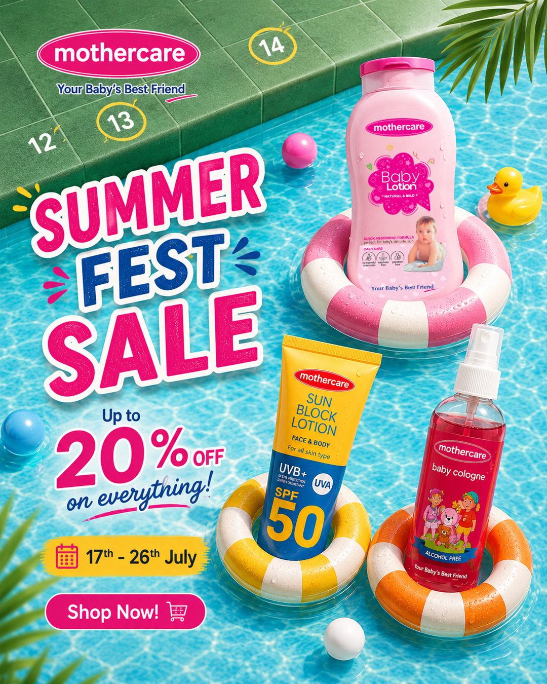 Mothercare Pakistan Facebook ad from Jul 16, 2026