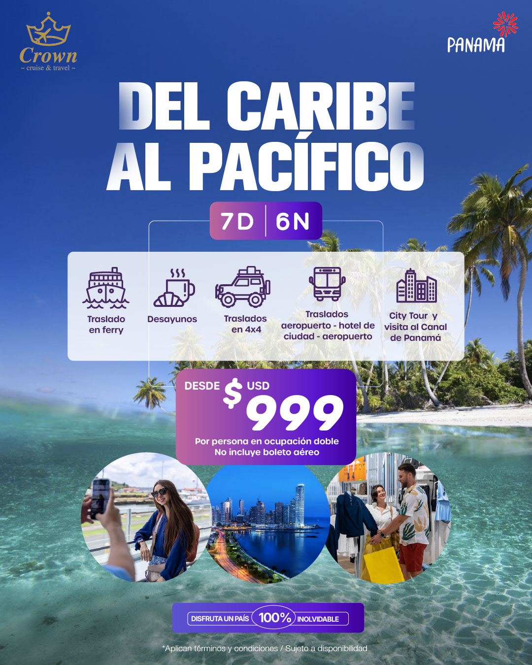 Crown cruise and travel Facebook ad