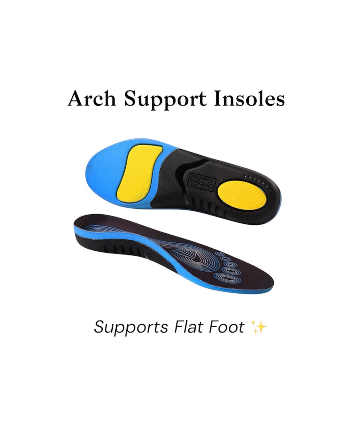 Stepinsoles Facebook ad: Arch Support Insoles, Flat Foot Support