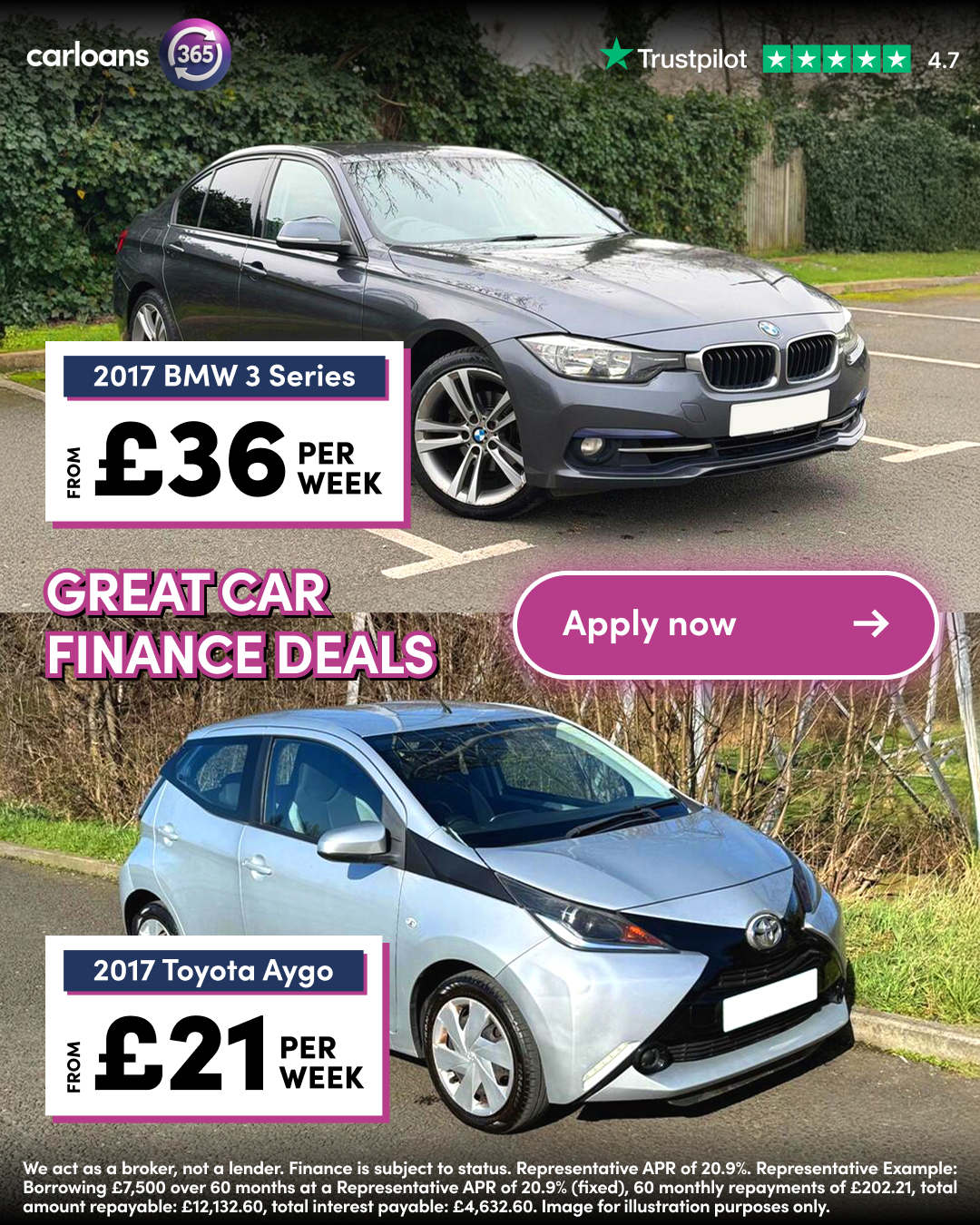 Carloans 365 Facebook ad