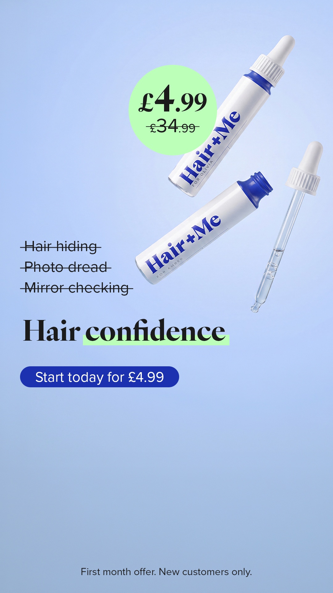 Hair + Me Facebook ad: Get growing this summer for just £4.99