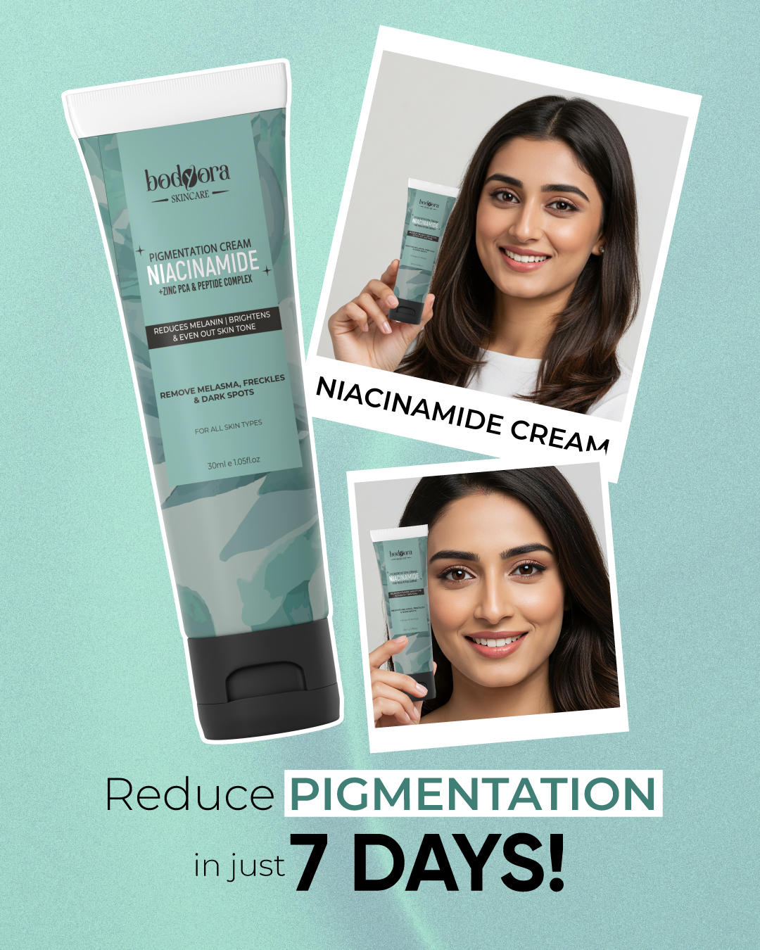 Bodyora Skincare Facebook ad: Struggling with pigmentation and dull skin?